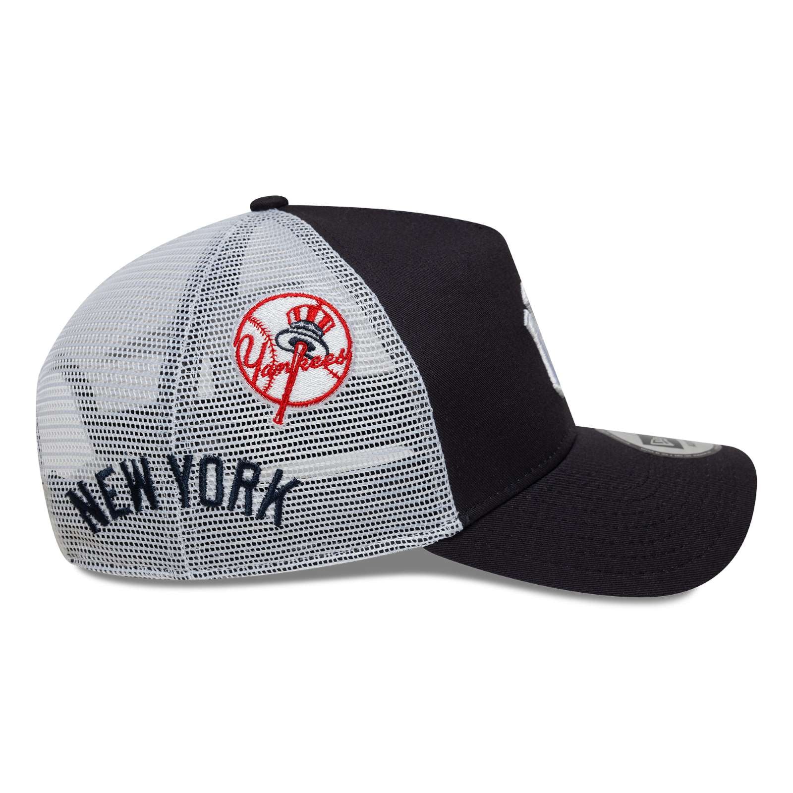 New Era Mens New York Yankees 9FORTY Multi Patch Trucker Cap - Navy - OSFM - Image 2