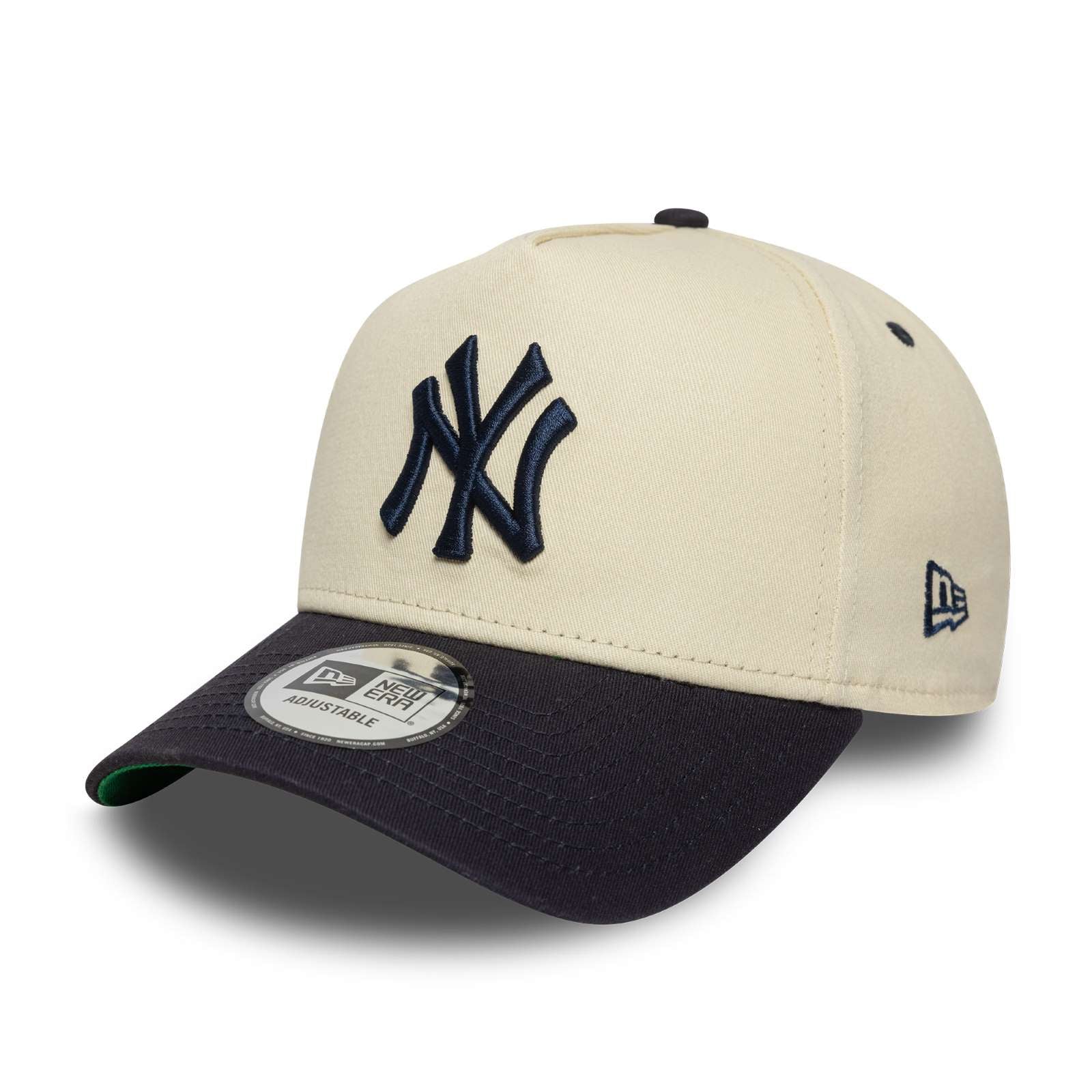 New Era Mens New York Yankees 9FORTY Patch Eframe Baseball Cap - Light Beige - OSFM