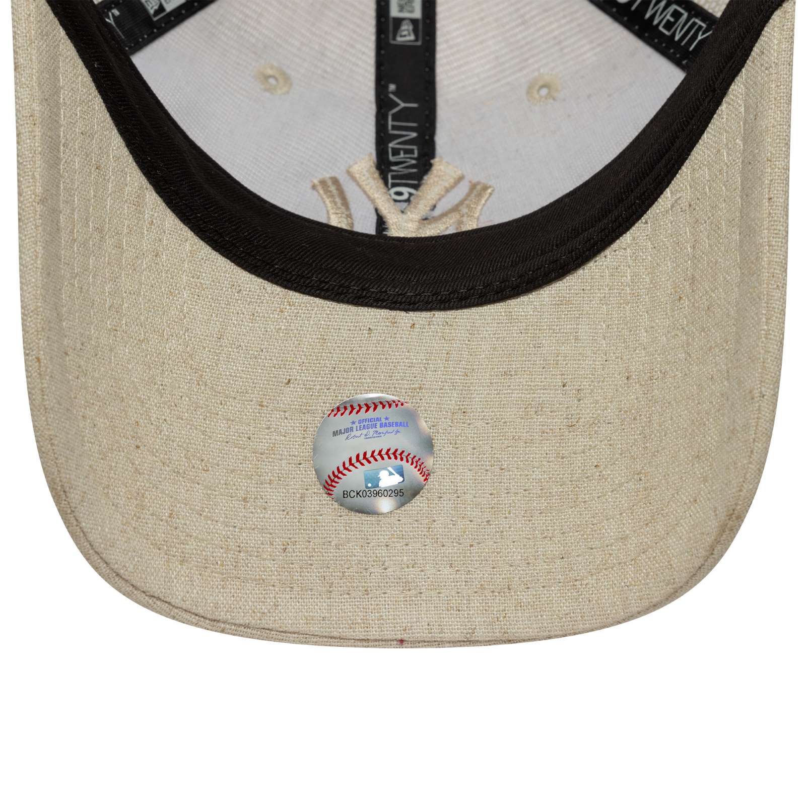 New Era Mens New York Yankees 9TWENTY Linen Baseball Cap - Light Beige - OSFM - Image 5