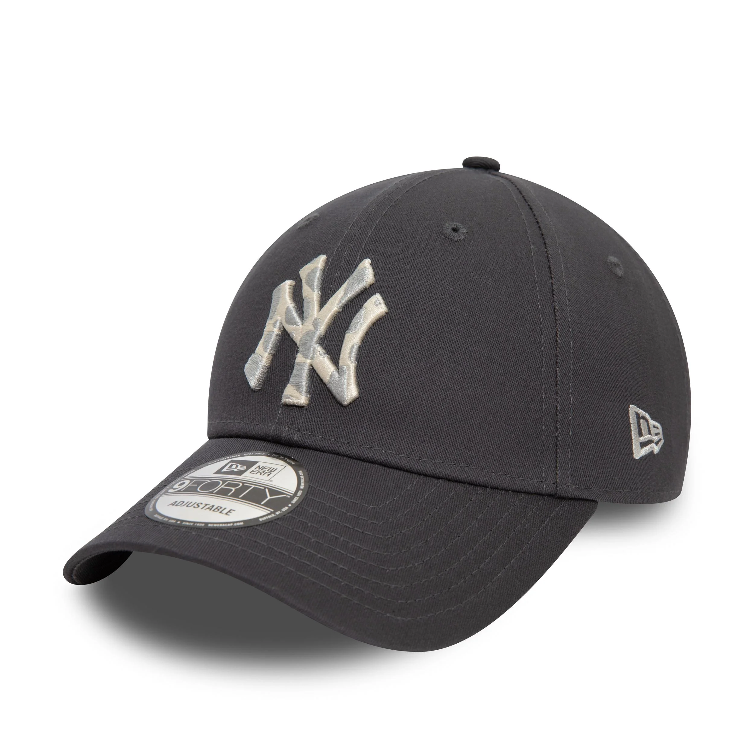 New Era Mens New York Yankees Animal Infill 9FORTY Baseball Cap - Grey