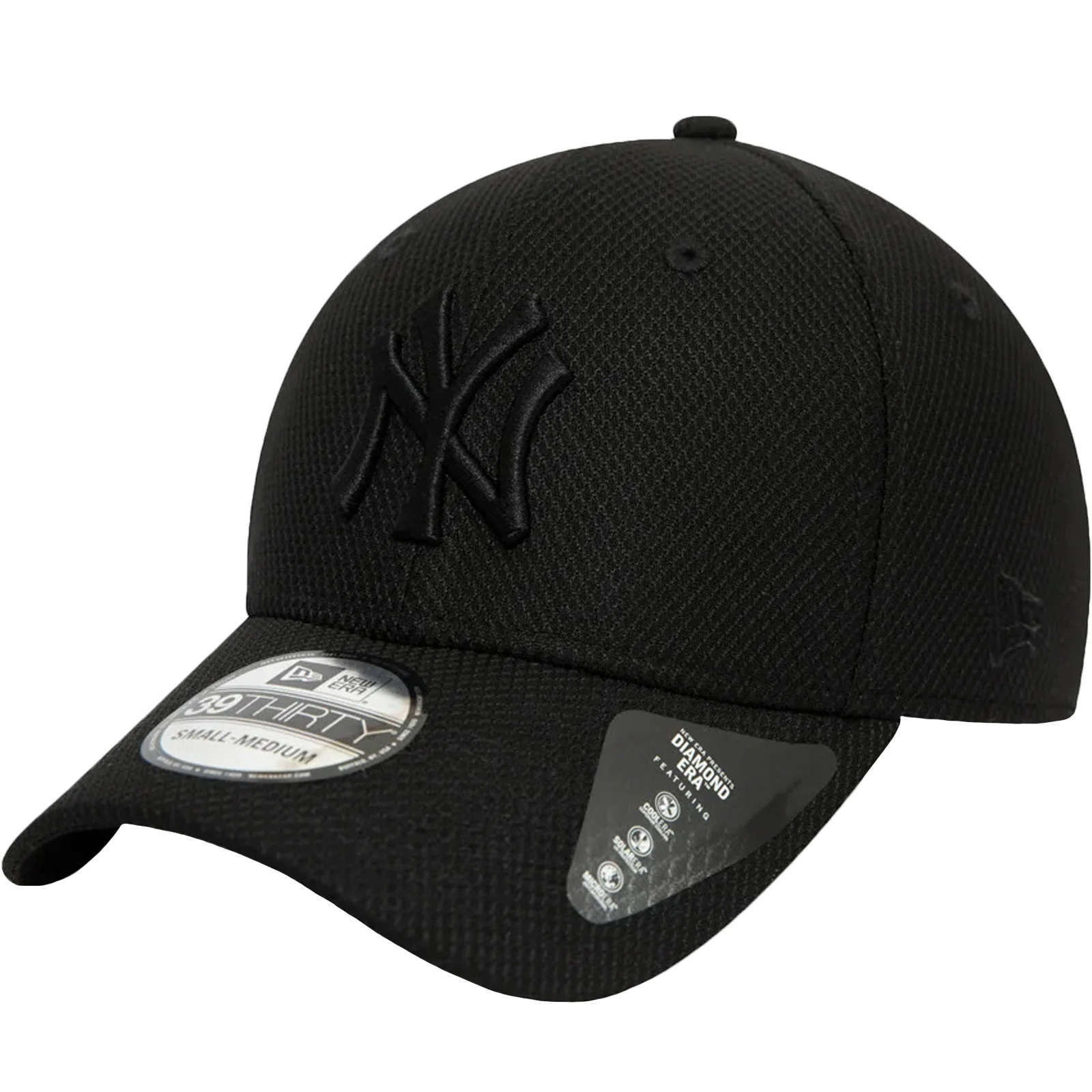 New Era Mens New York Yankees Diamond Era 39THIRTY Stretch Cap - Black