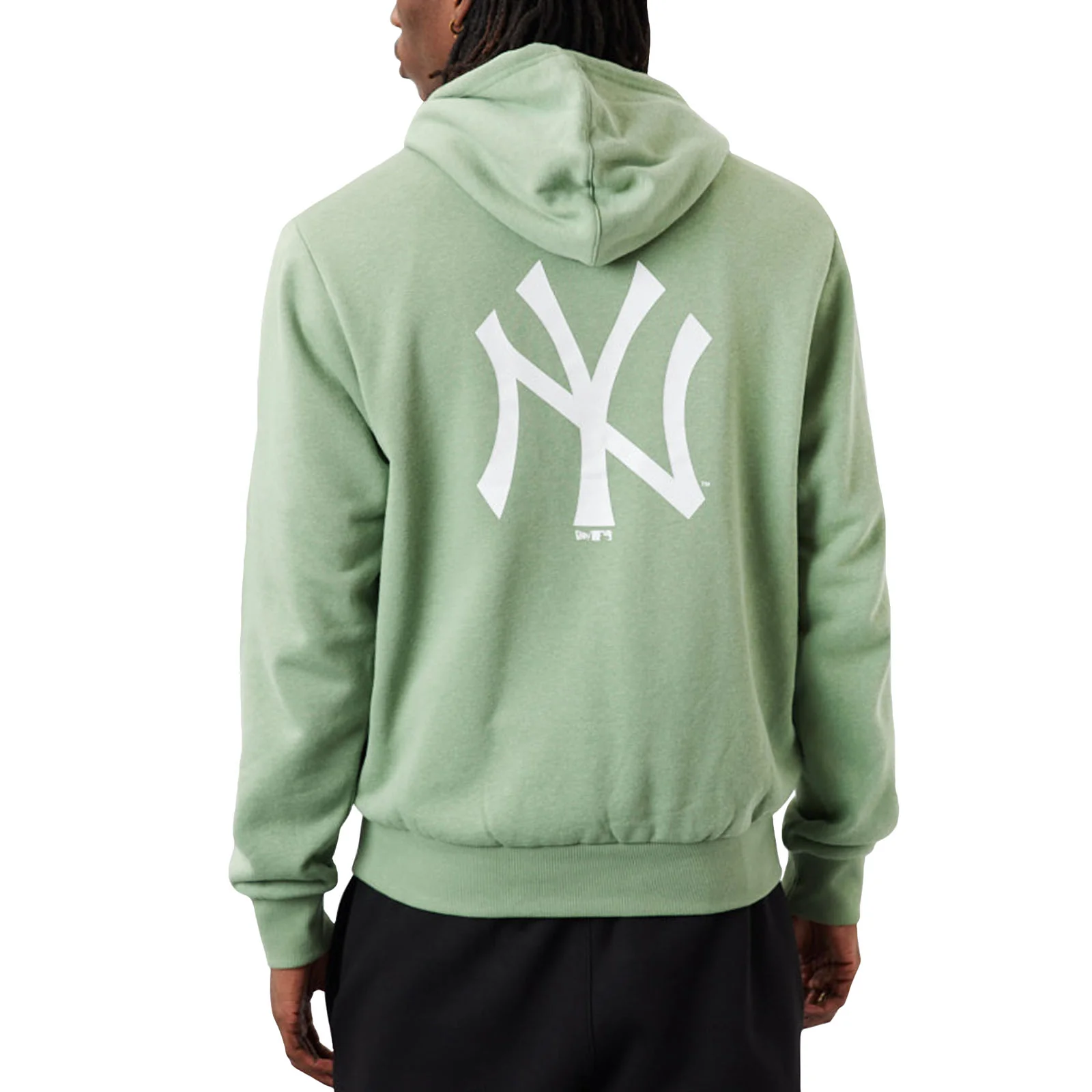 New Era Mens New York Yankees MLB League Essential Hoodie - Green - Image 2
