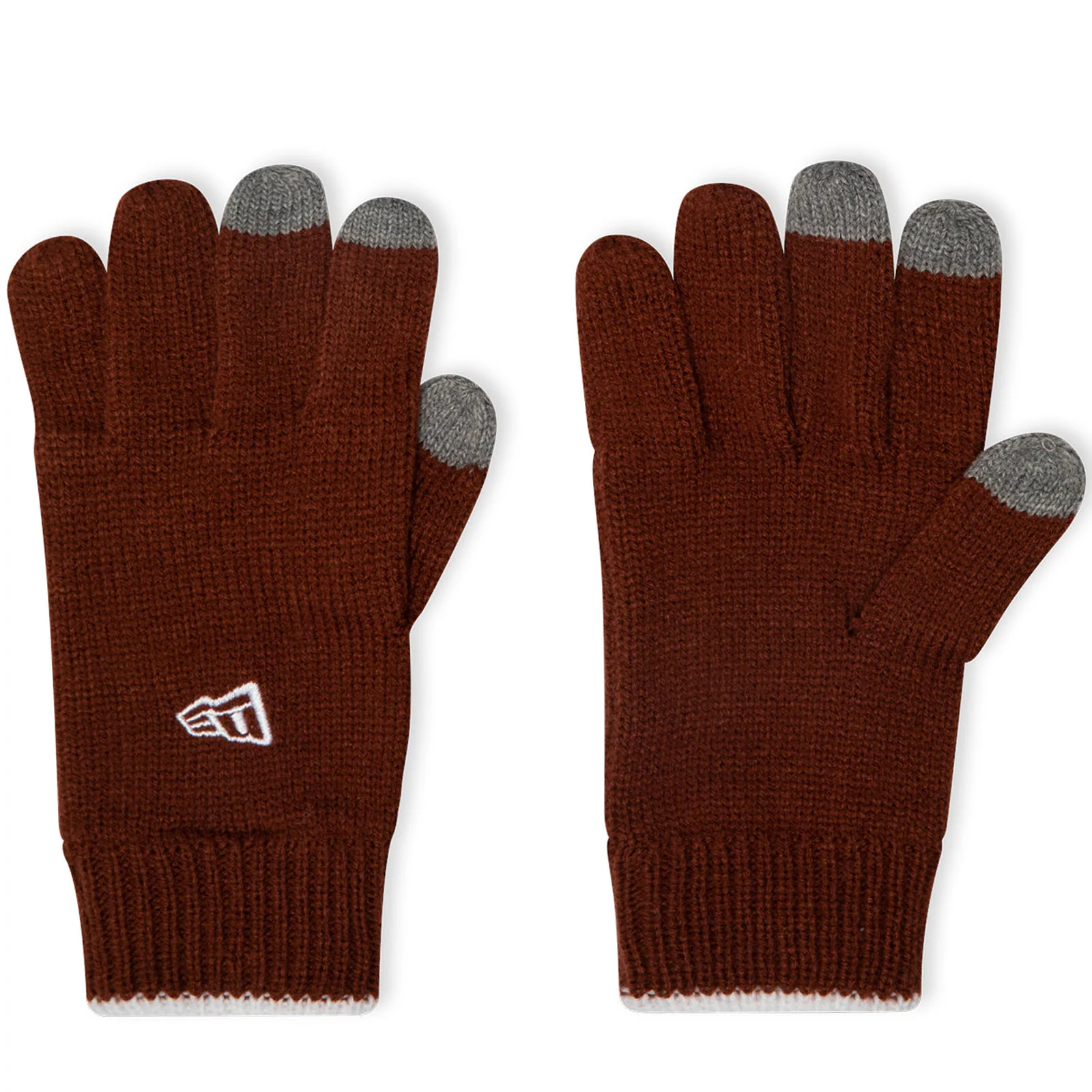 New Era Mens Script Bobble Hat Gloves Set - Dark Brown - Image 4