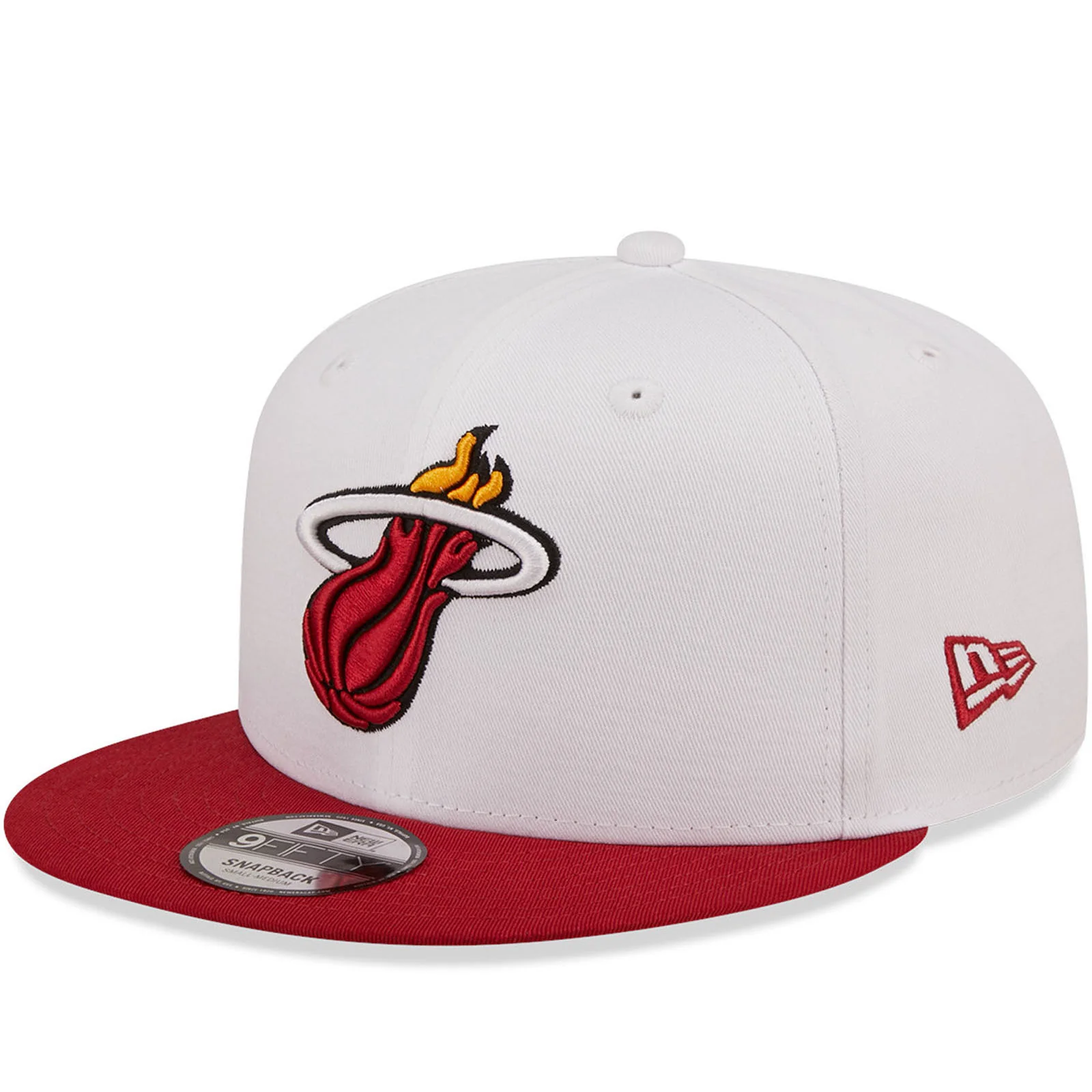 New Era Miami Heat White Crown Team 9FIFTY Snapback Cap - White