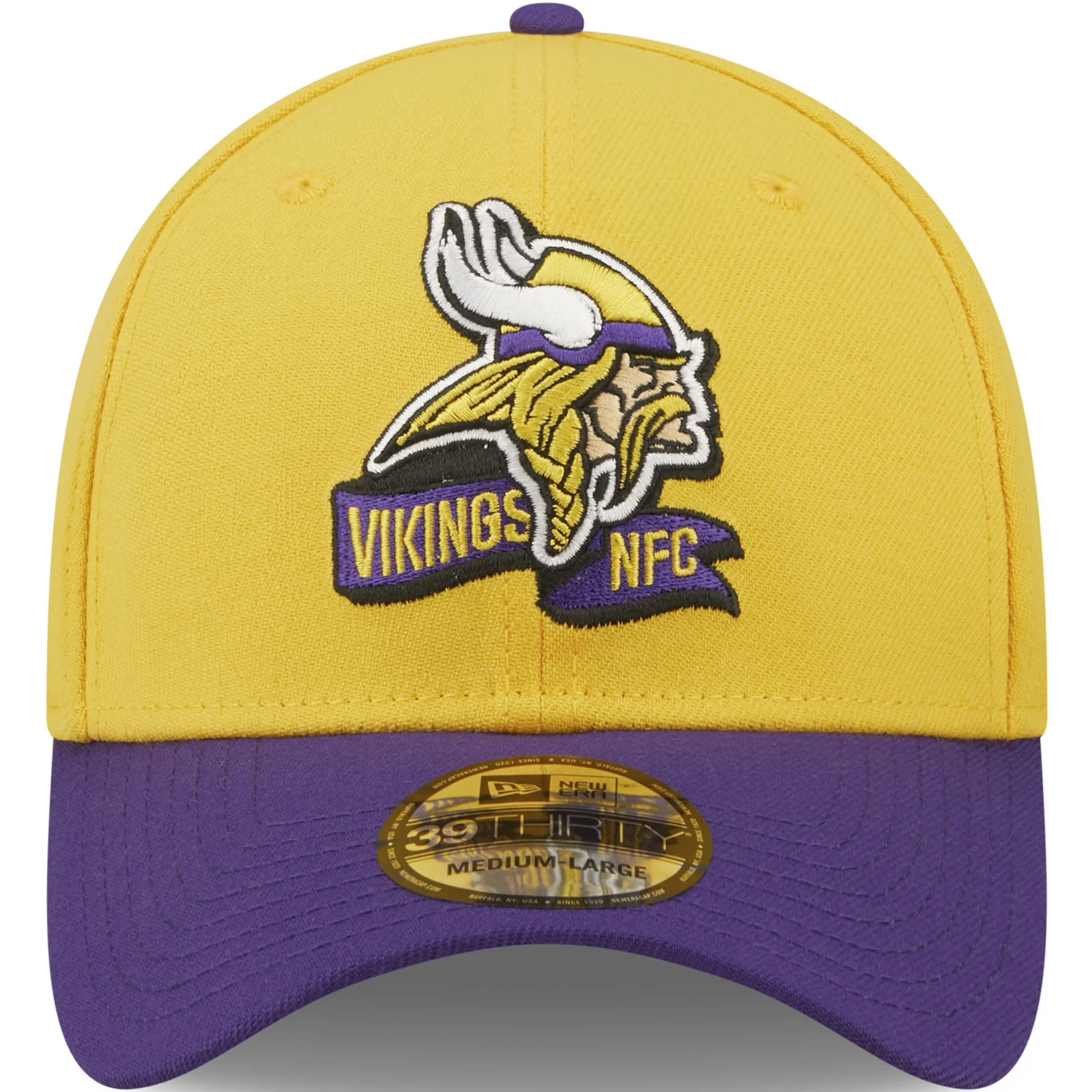 New Era Minnesota Vikings NFL 2022 Sideline 39THIRTY Baseball Cap - Yellow - Image 4