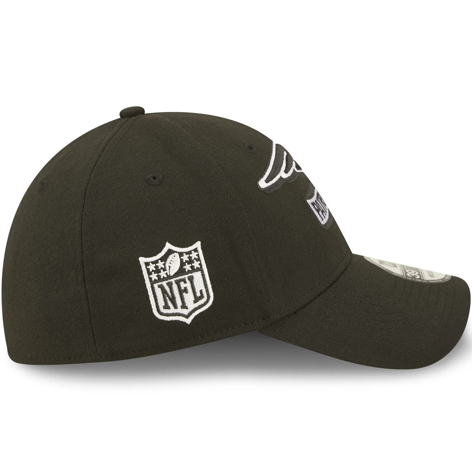 New Era New England Patriots NFL 39THIRTY Sideline 2022 Baseball Cap - Black - Image 6