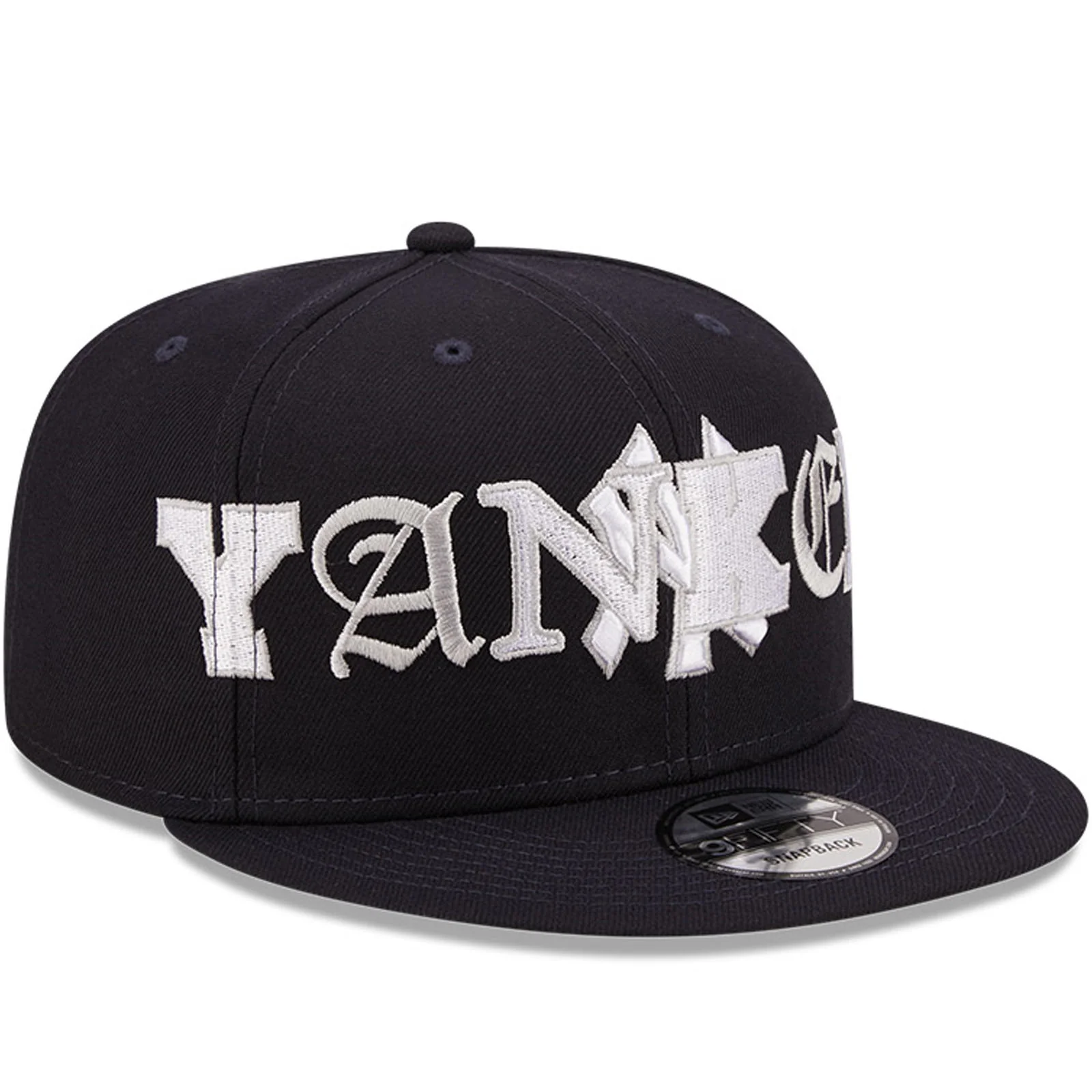 New Era New York Yankees 9FIFTY MLB Team Typography Baseball Cap - Navy - Image 3