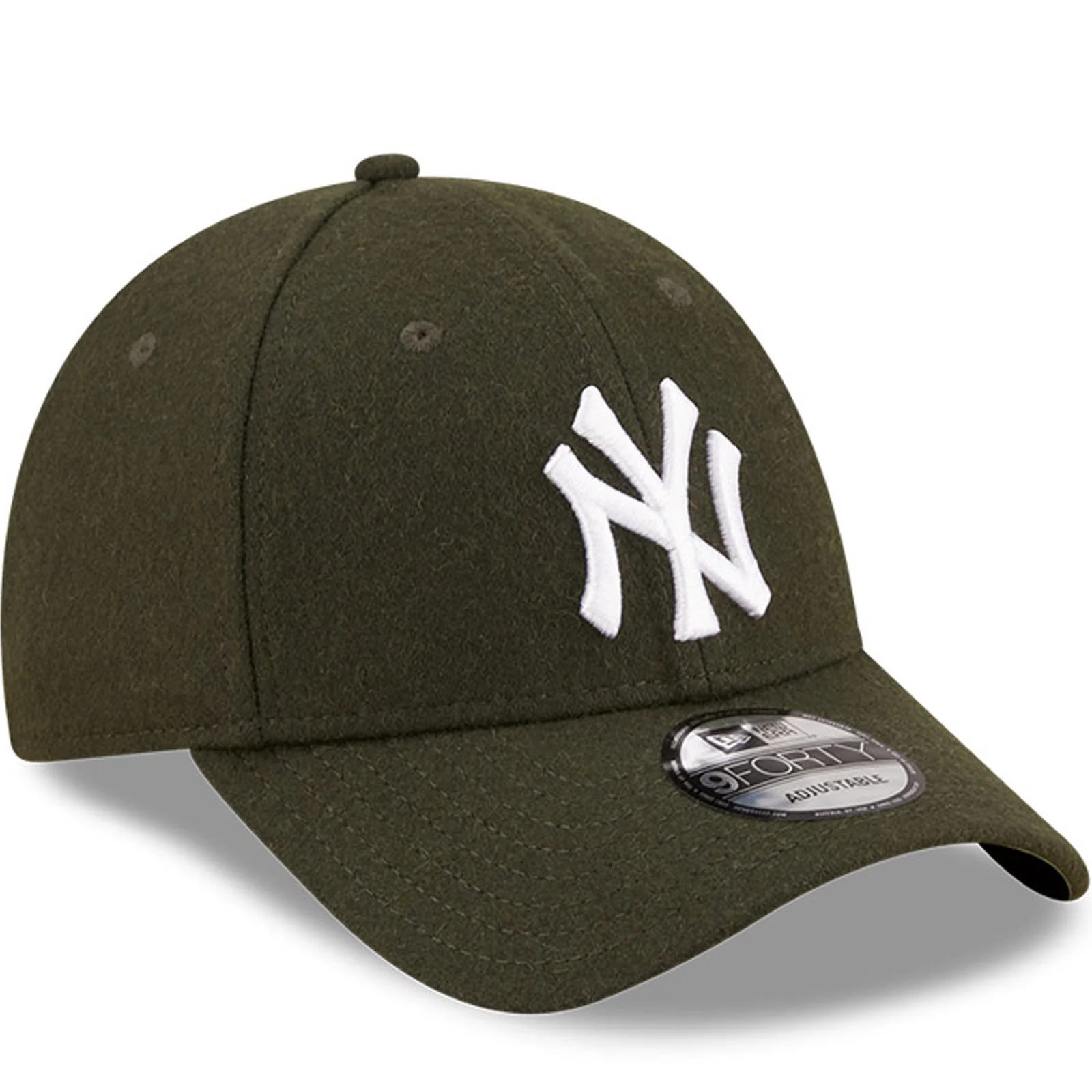 New Era New York Yankees 9FORTY Melton Wool Baseball Cap - Khaki - Image 3