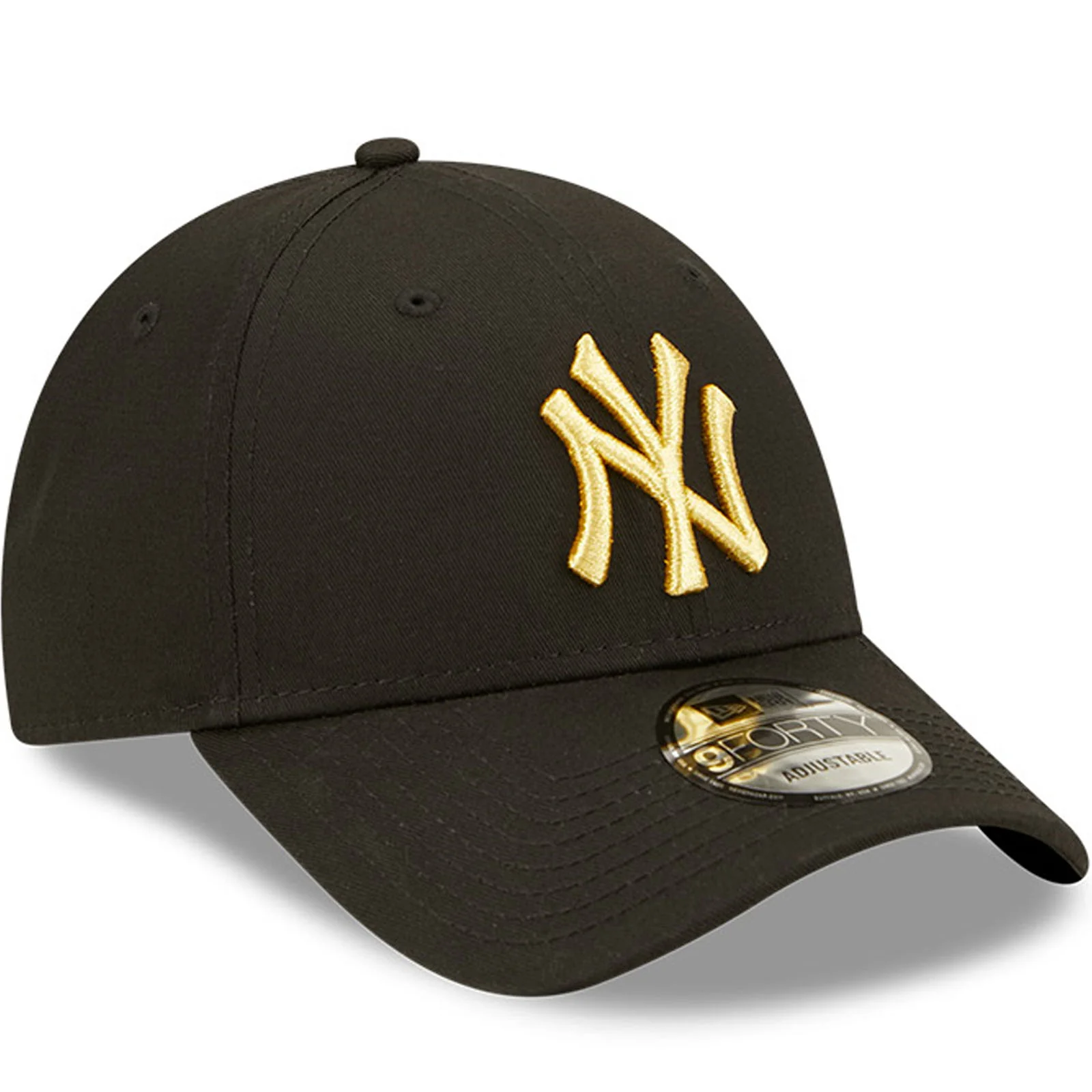New Era New York Yankees 9FORTY Metallic Baseball Cap  - Black - Image 3