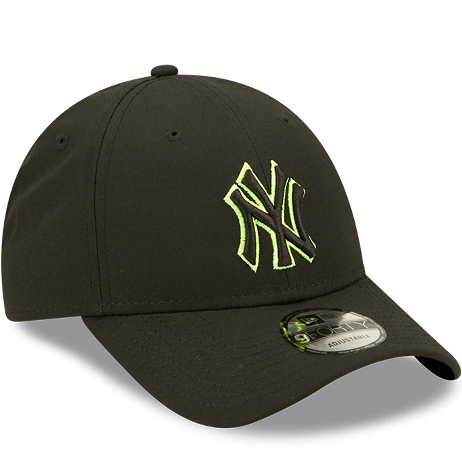 New Era New York Yankees 9FORTY Repreve Neon Snapback Cap - Black - Image 3