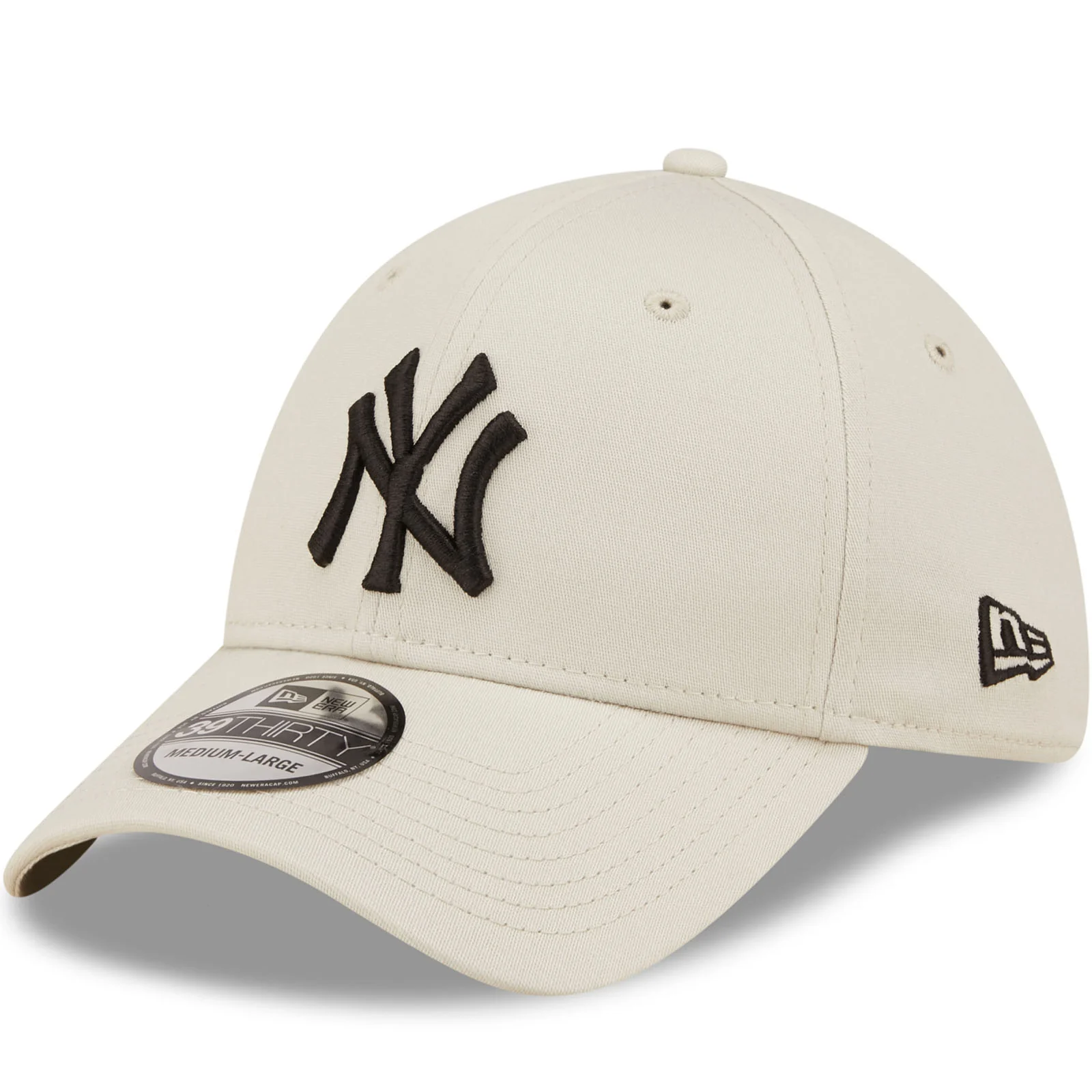 New Era New York Yankees League Essential 39THIRTY Stretch Fit Cap - Cream