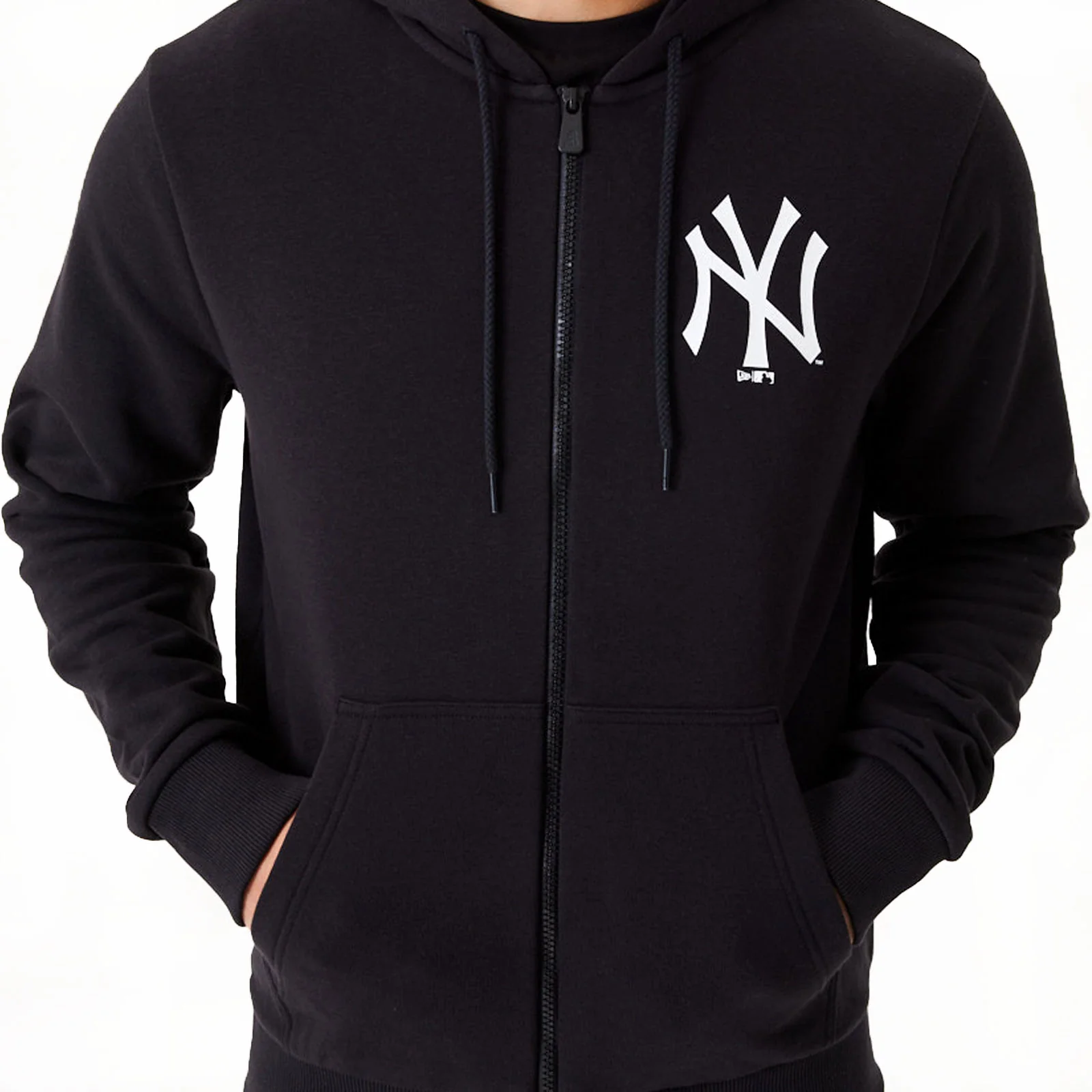 New Era New York Yankees League Essentials Full Zip Hoodie - Black - Image 3