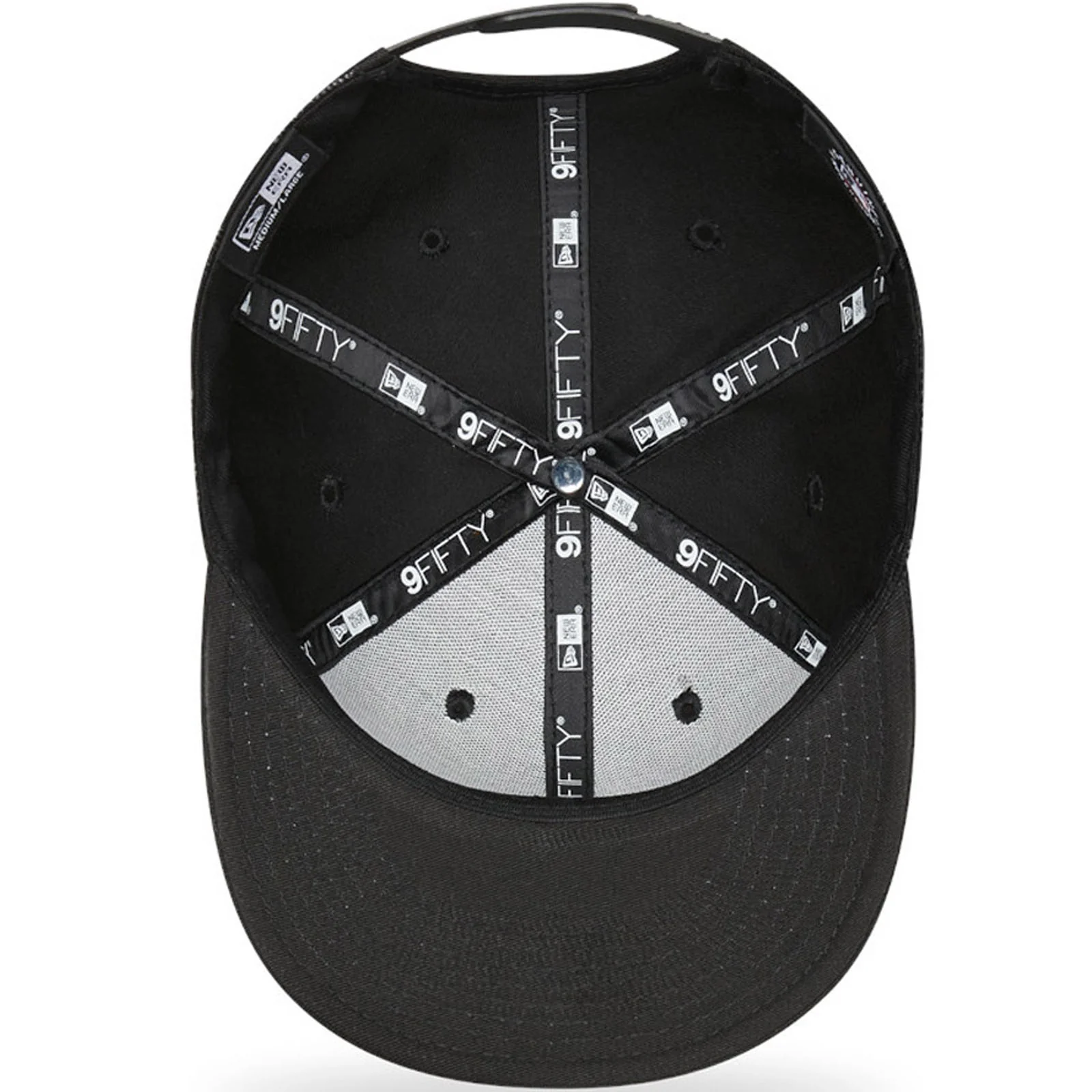 New Era New York Yankees MLB 9FIFTY Monogram AOP Baseball Cap - Black - Image 5