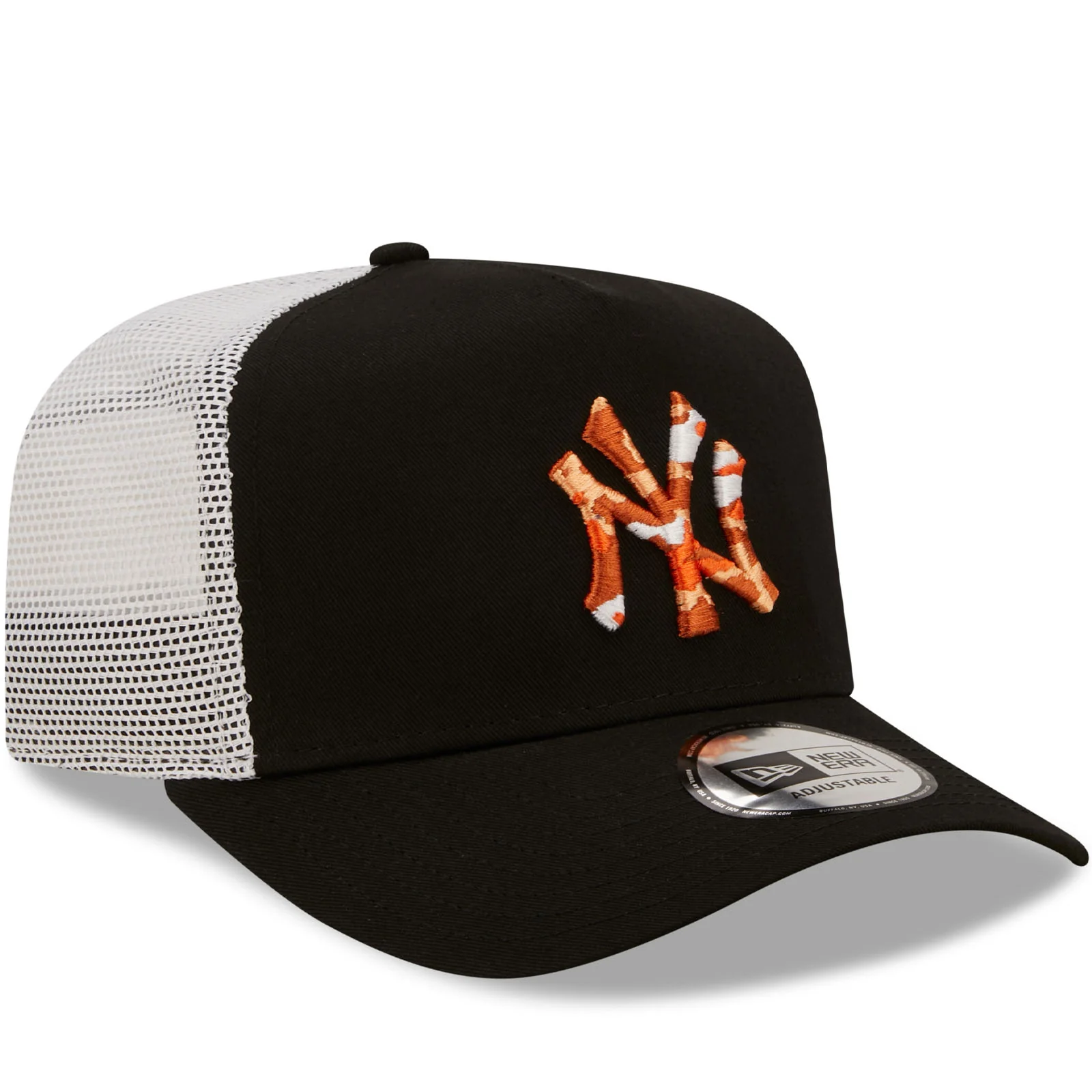 New Era New York Yankees Seasonal Infill A-Frame Snapback Trucker Cap - Black - Image 3
