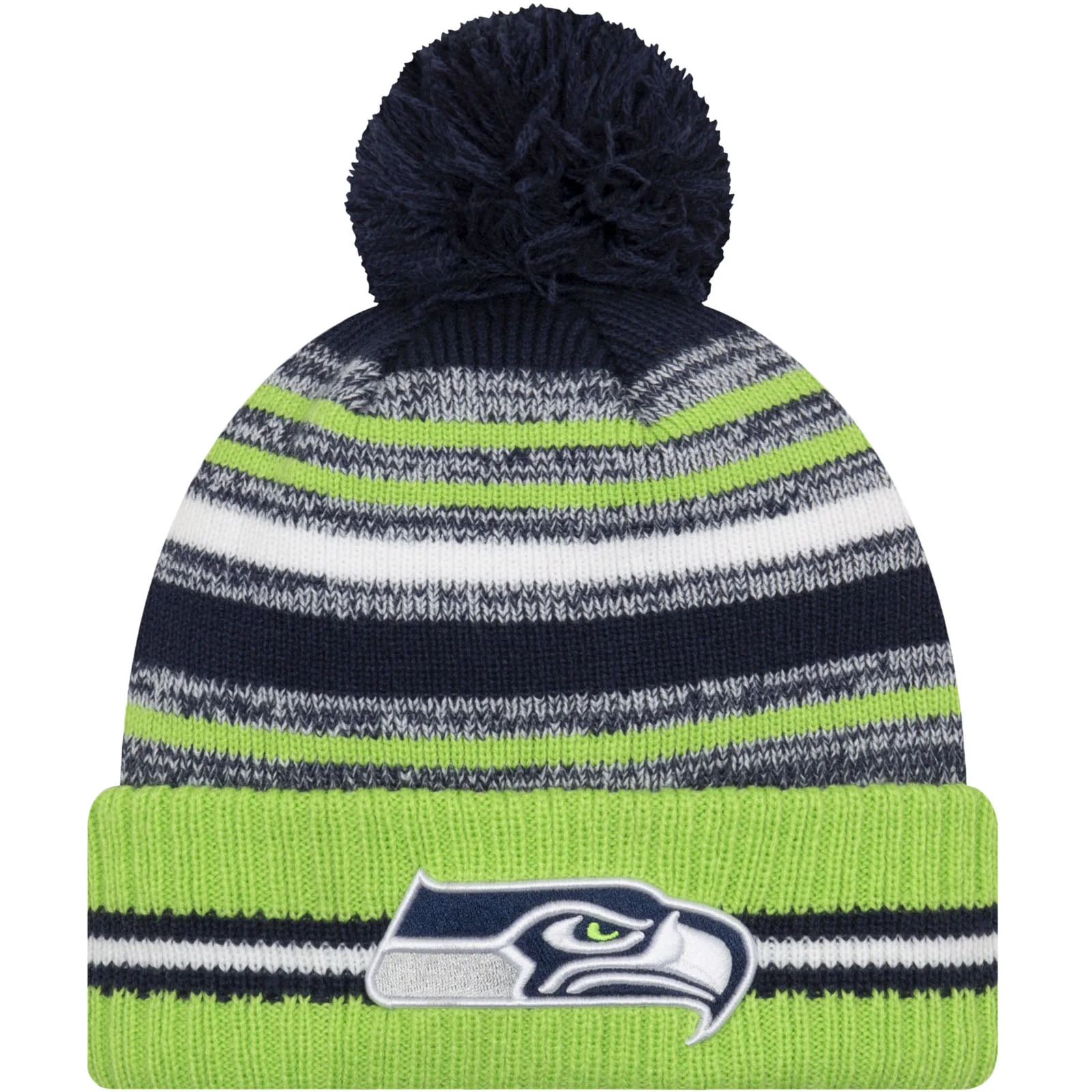 New Era Seattle Seahawks NFL Sideline 2021 Bobble Hat Green
