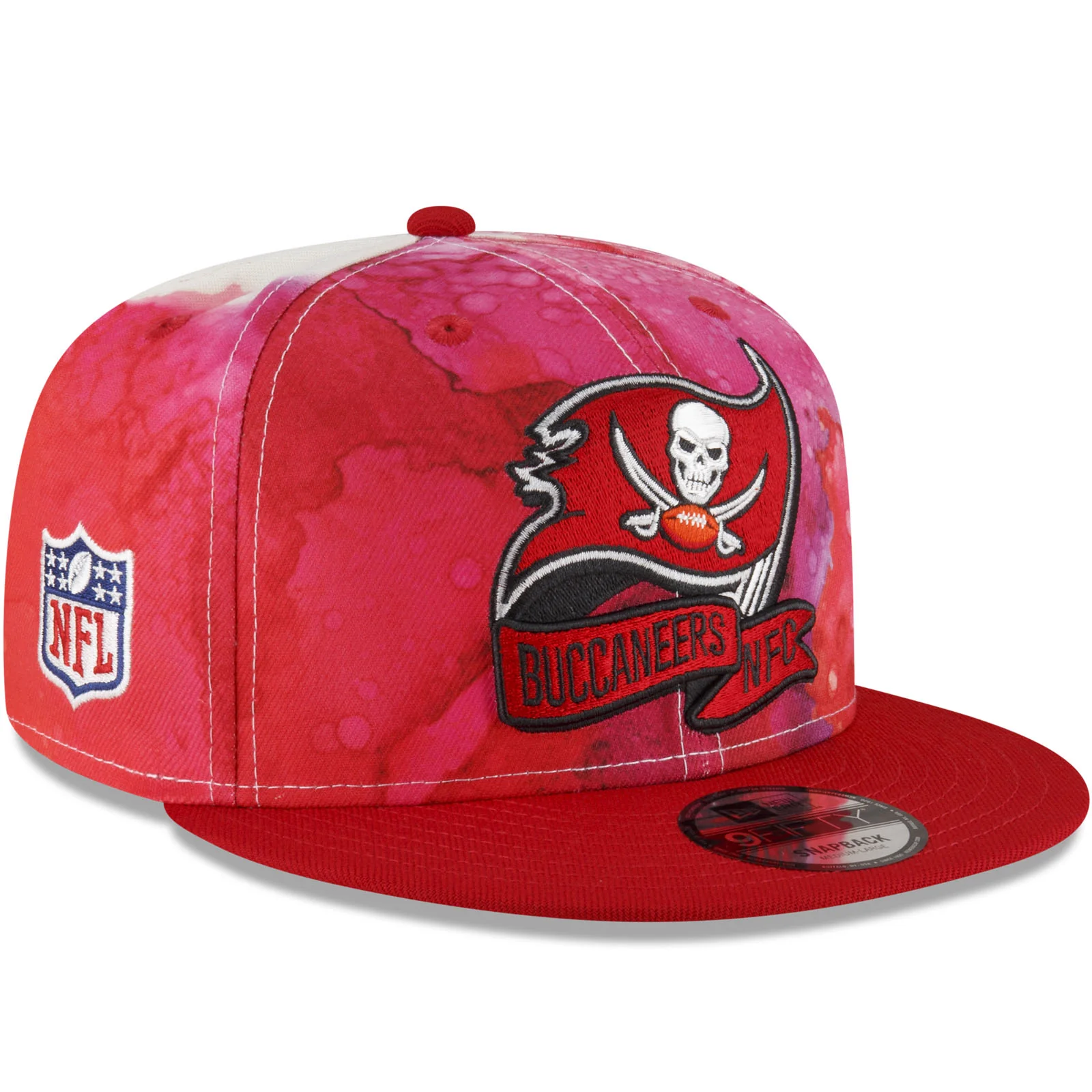 New Era Tampa Bay Buccaneers NFL 2022 Sideline Ink 9FIFTY Baseball Cap - Red - Image 3