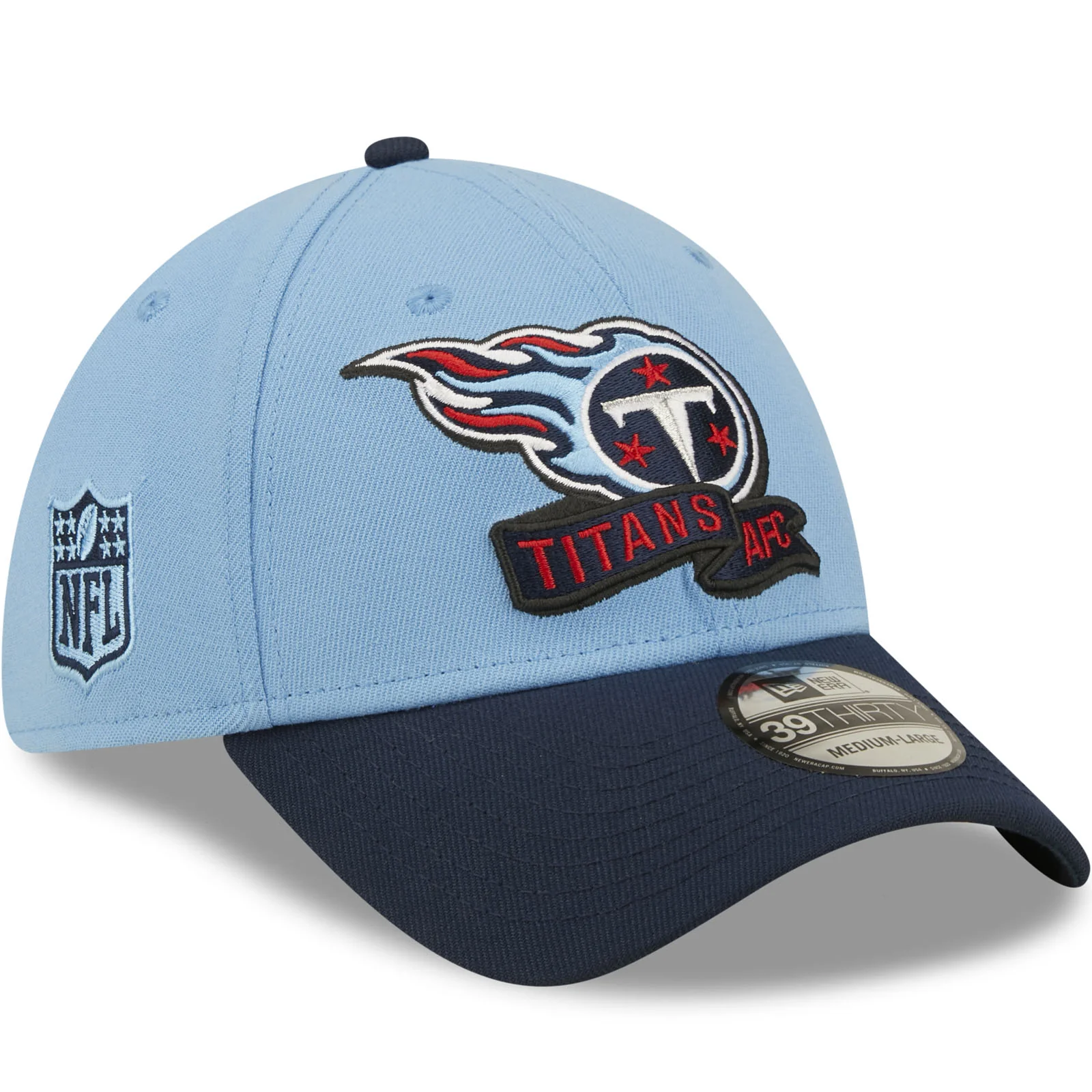 New Era Tennessee Titans NFL 2022 Sideline 39THIRTY Baseball Cap - Blue - Image 3