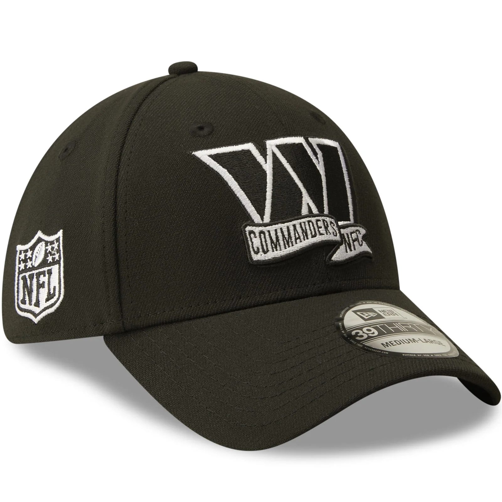 New Era Washington Commanders NFL 2022 Sideline 39THIRTY Baseball Cap - Black - Image 3