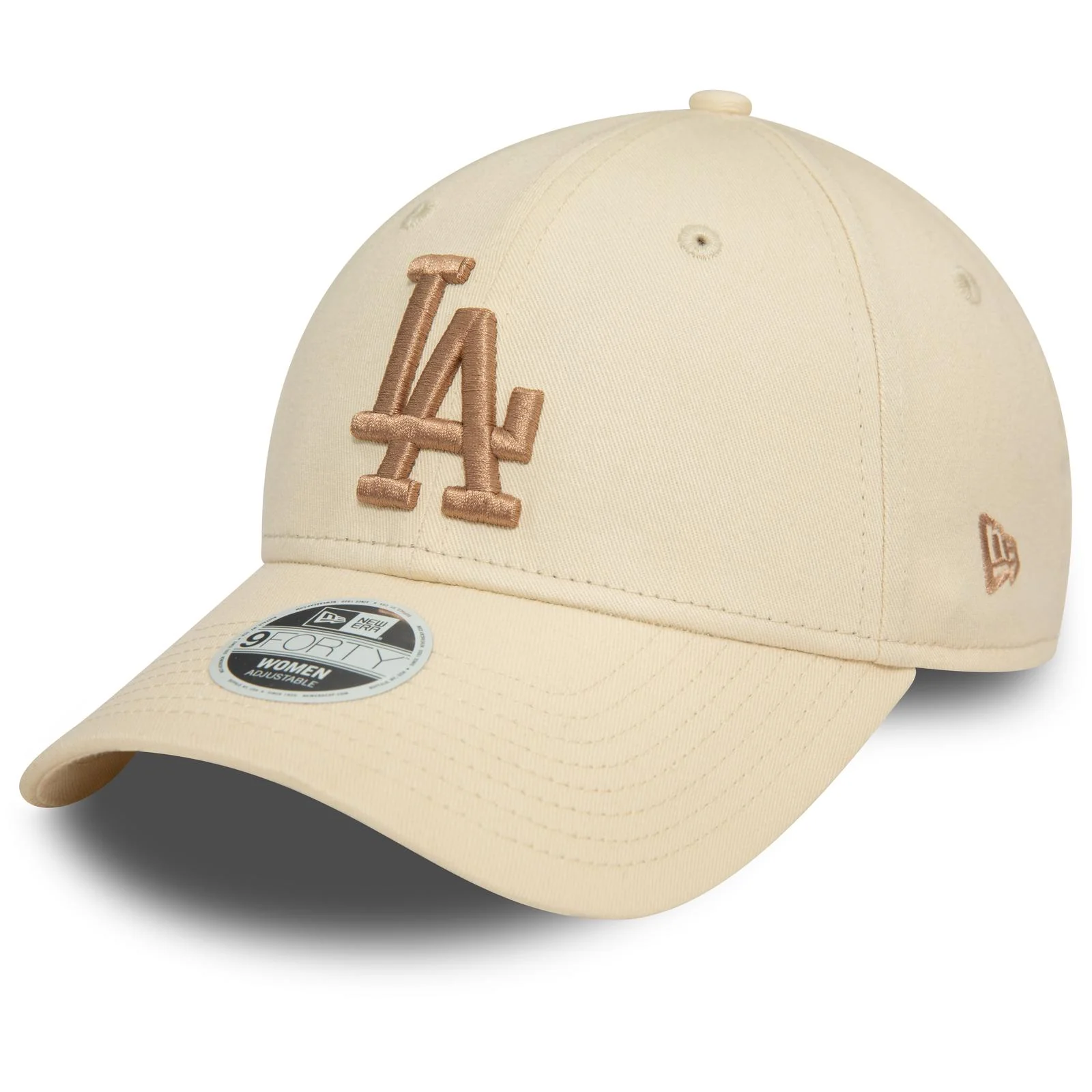 New Era Womens 9FORTY LA Dodgers Baseball Cap - Light Beige - Image 5