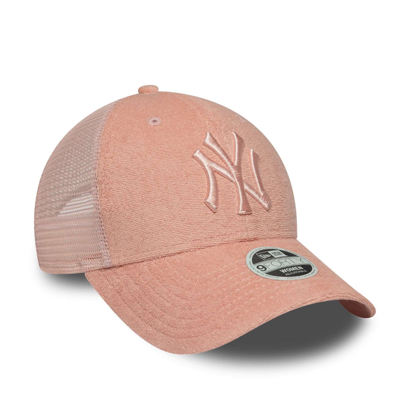 New Era Womens New York Yankees 9FORTY Fabric Baseball Cap - Pastel Pink - OSFM - Image 3