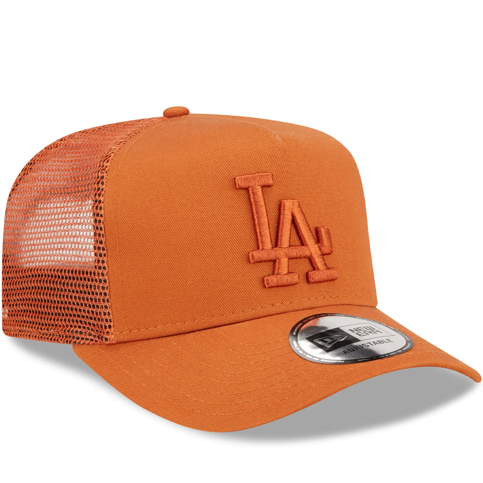 New Era Youths Los Angeles Dodgers MLB Snapback Trucker Cap - Orange - Image 3