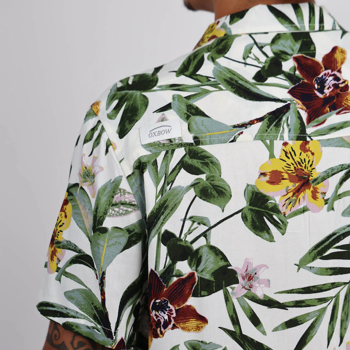 OXBOW Mens Coorea Short Sleeve Floral Hawaian Print Shirt - Image 9