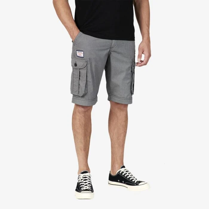 OXBOW Mens Orpek Bermuda Cotton Cargo Shorts with Belt - Image 9