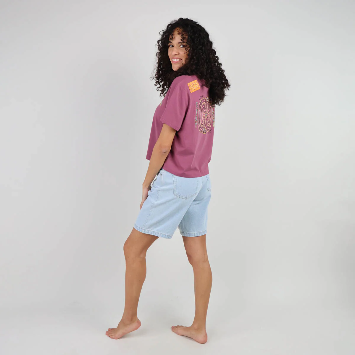 OXBOW Womens Tisurf Cropped Printed Short Sleeve T Shirt - Image 10