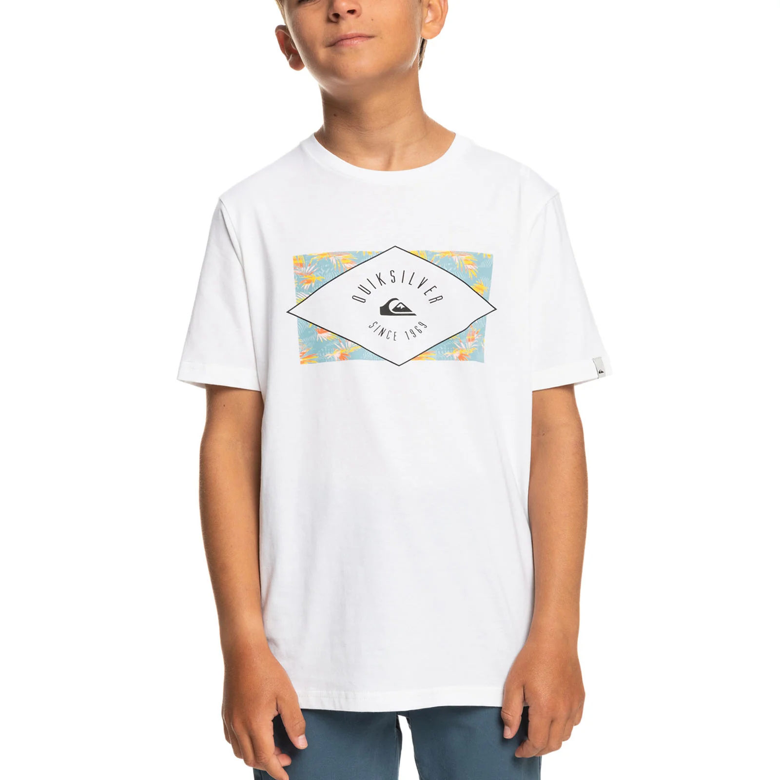 Quiksilver Kids Circled Lines Crew Neck Cotton T-Shirt - Image 3