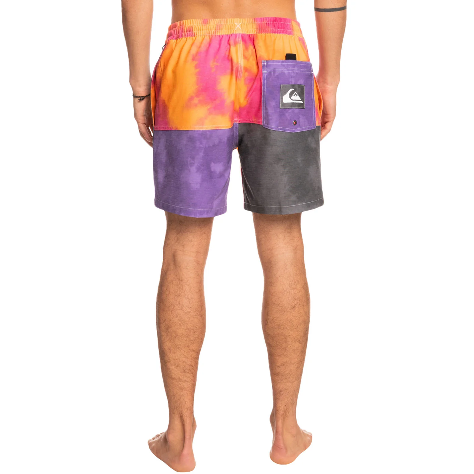 Quiksilver Mens Acid Wash 17" Swim Shorts - Shocking Pink - Image 2