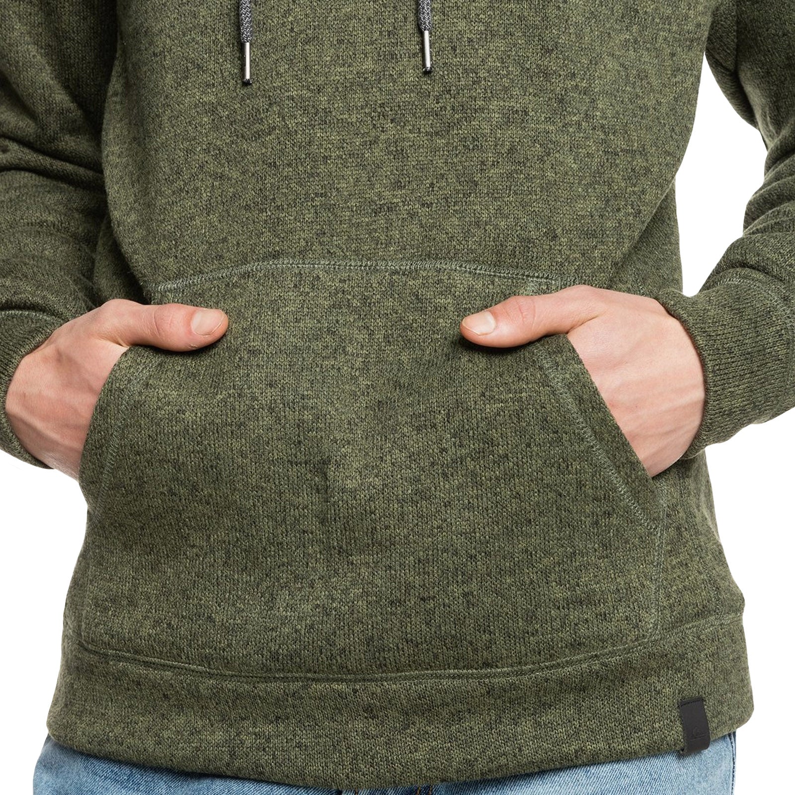 Quiksilver Mens Keller Fleece Lined Hoodie - Green - Image 3