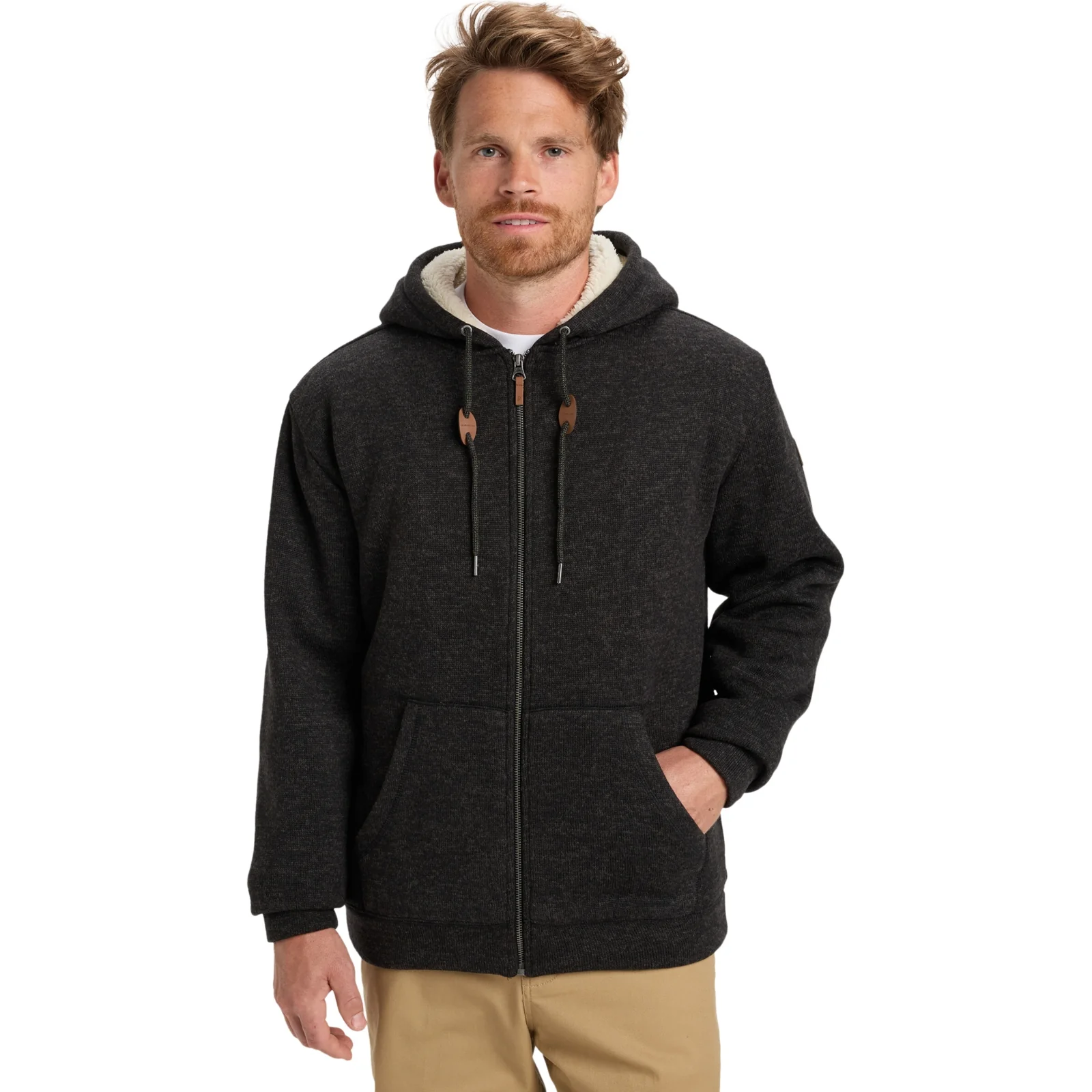 Quiksilver Mens Keller Sherpa Hooded Full Zip Fleece - Image 2