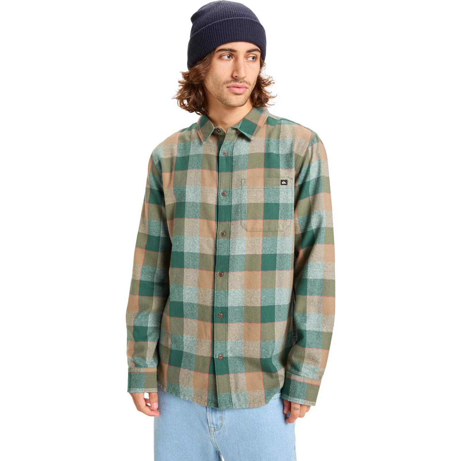 Quiksilver Mens Motherfly Plaid Long Sleeve Shirt - Image 3