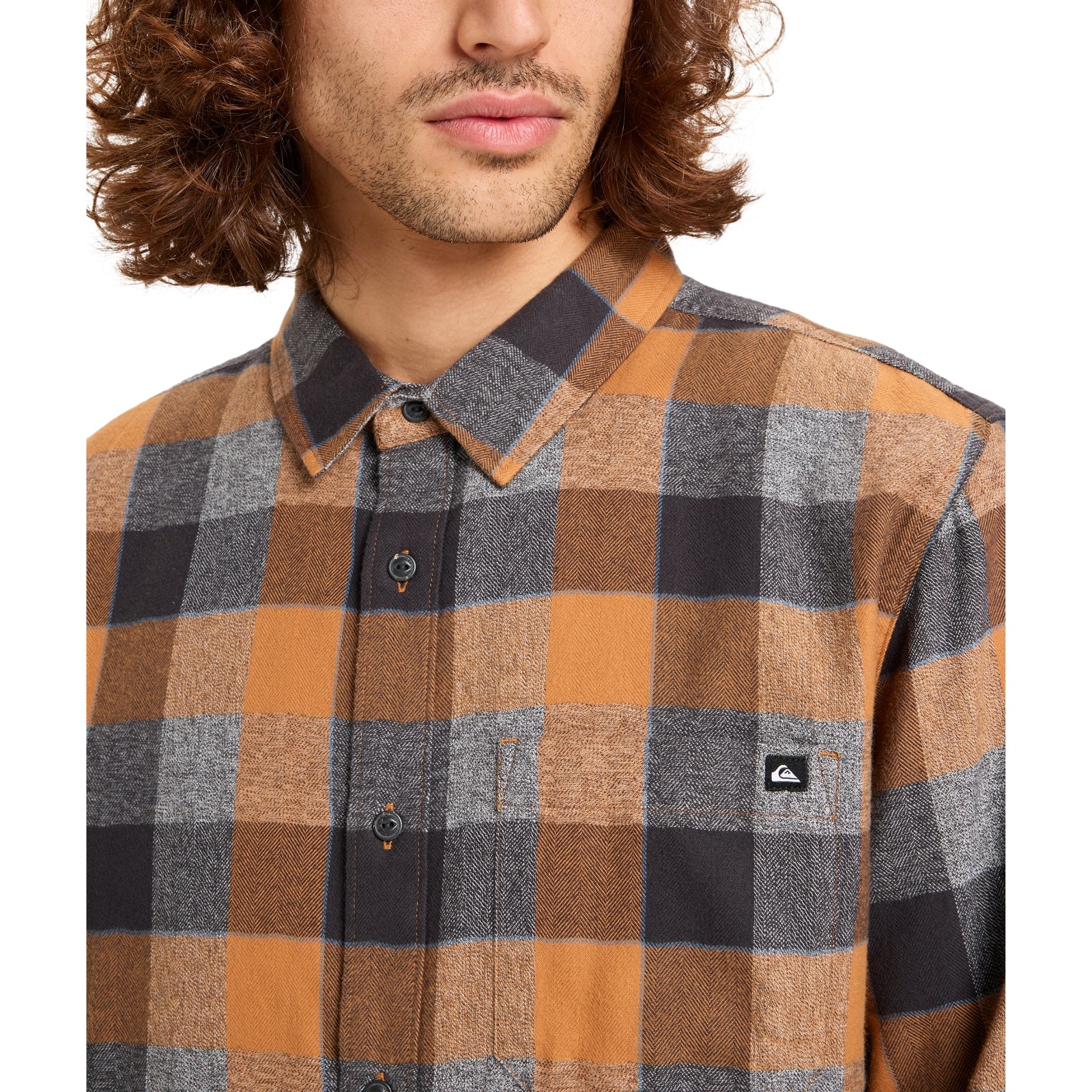 Quiksilver Mens Motherfly Plaid Long Sleeve Shirt - Image 6