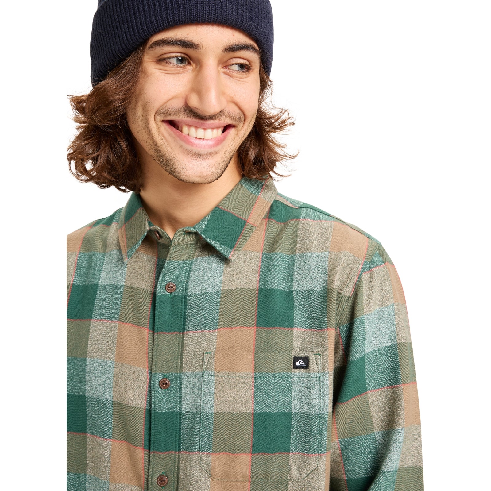 Quiksilver Mens Motherfly Plaid Long Sleeve Shirt - Image 7