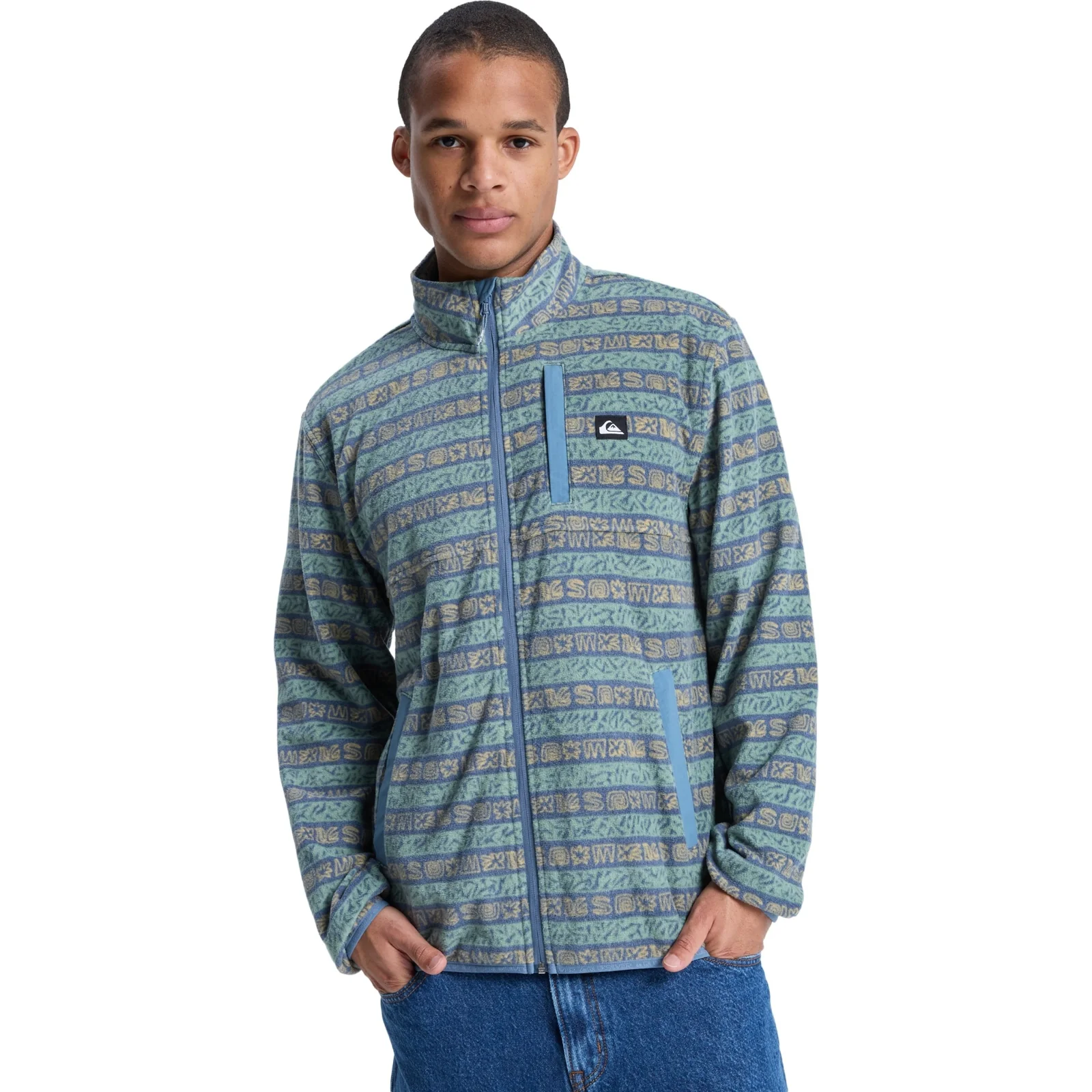 Quiksilver Mens No Destination Micro Fleece Full Zip Fleece - Image 2