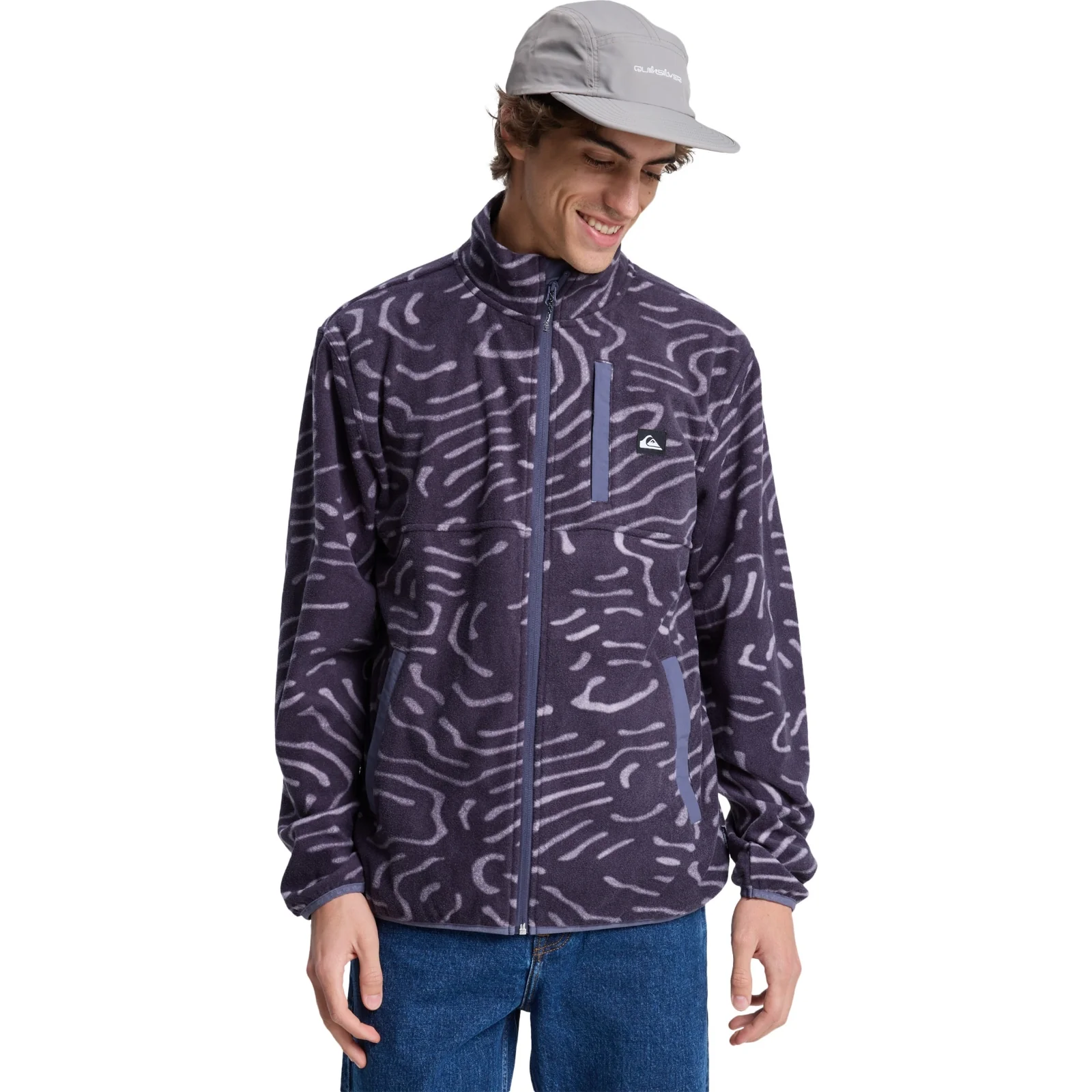 Quiksilver Mens No Destination Micro Fleece Full Zip Fleece - Image 3