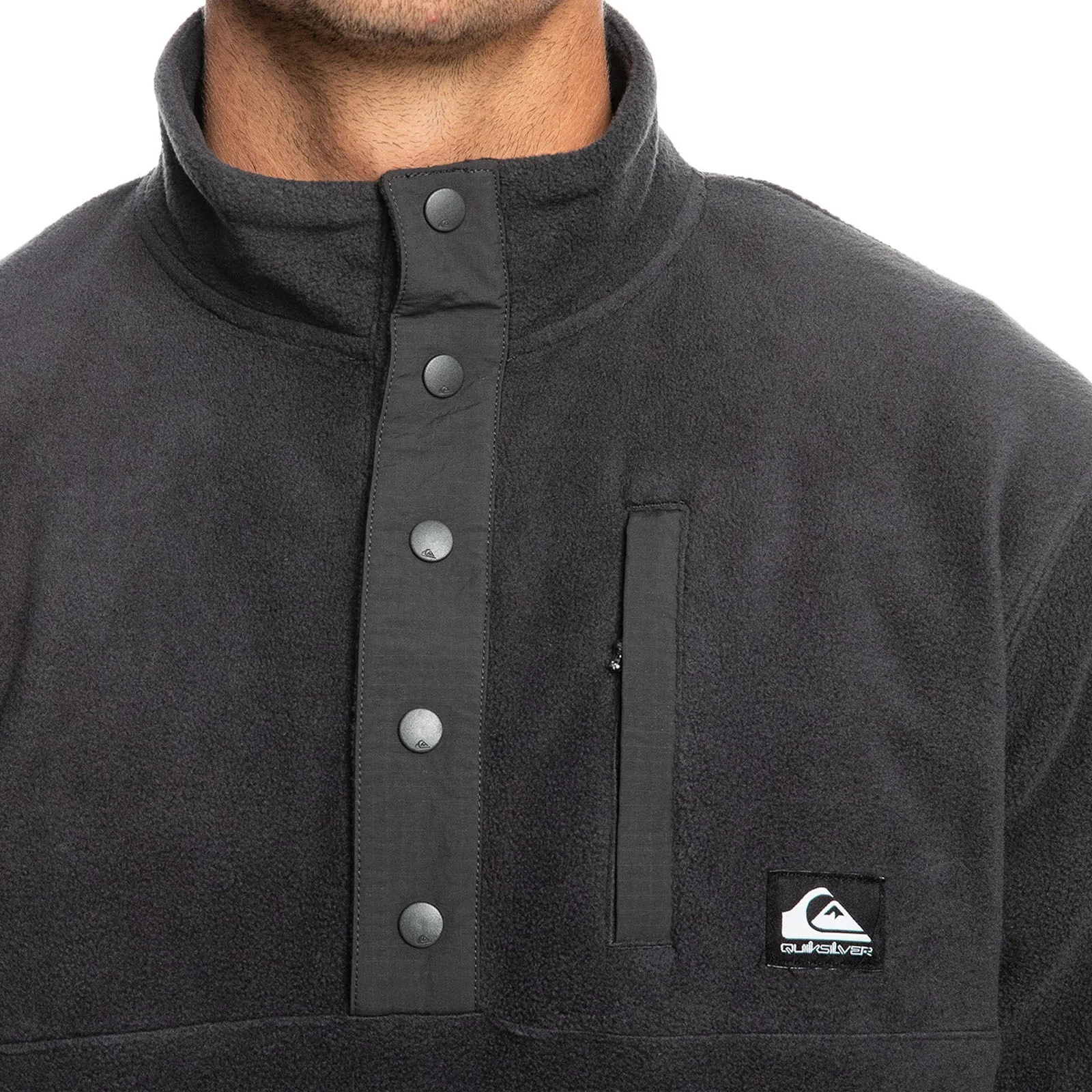 Quiksilver Mens No Destination Mock Neck Half Zip Fleece - Image 4
