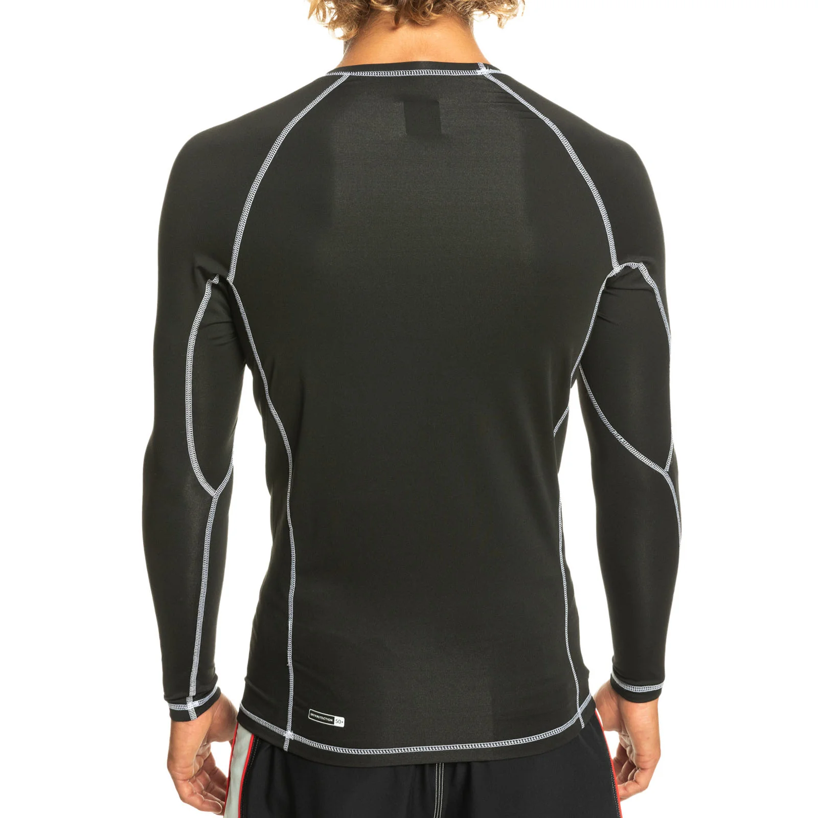 Quiksilver Mens Saturn Protect Long Sleeve UPF 50 Rash Vest - Black - Image 2