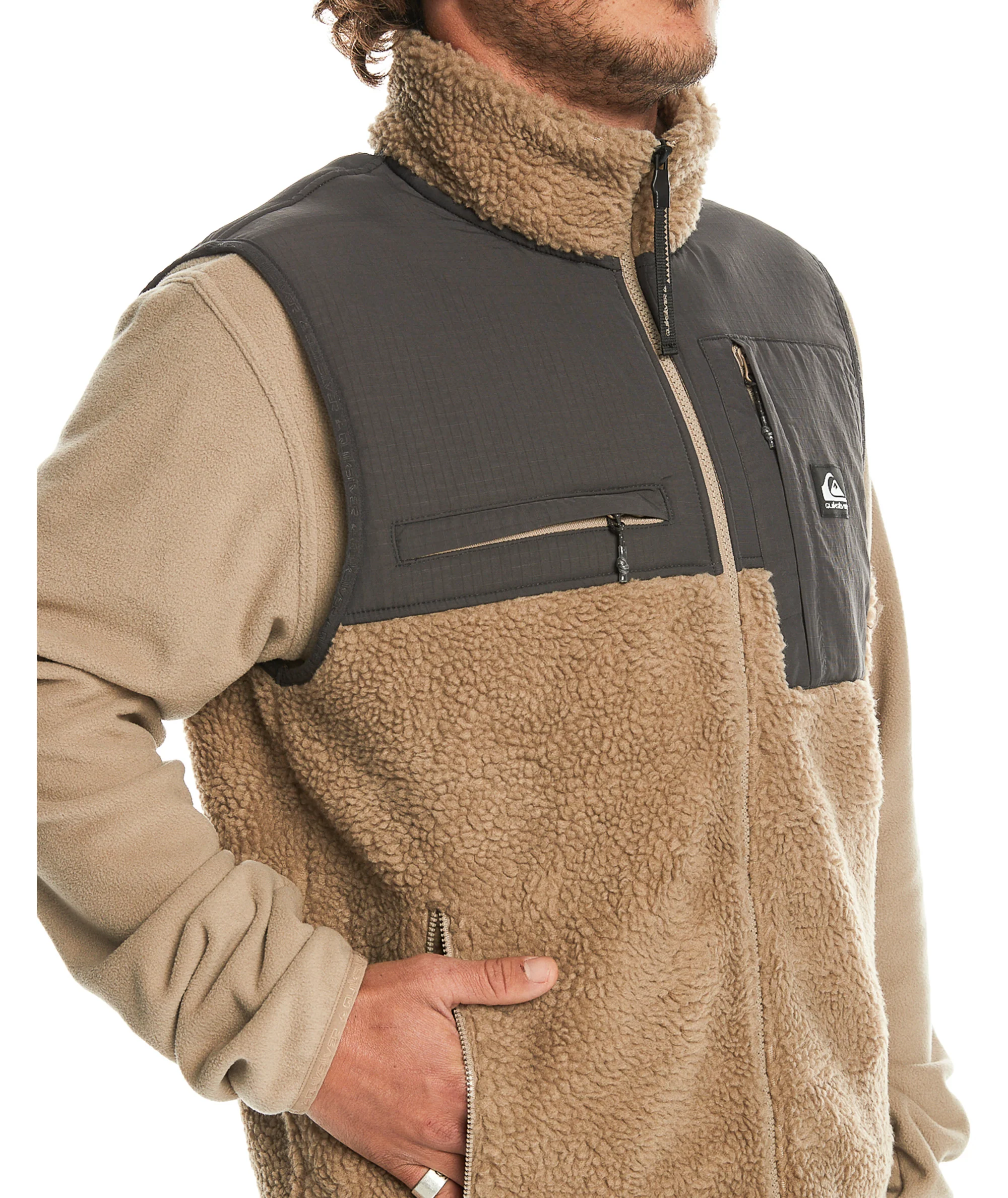 Quiksilver Mens Shallow Water Sherpa Fleece Gilet - Image 2
