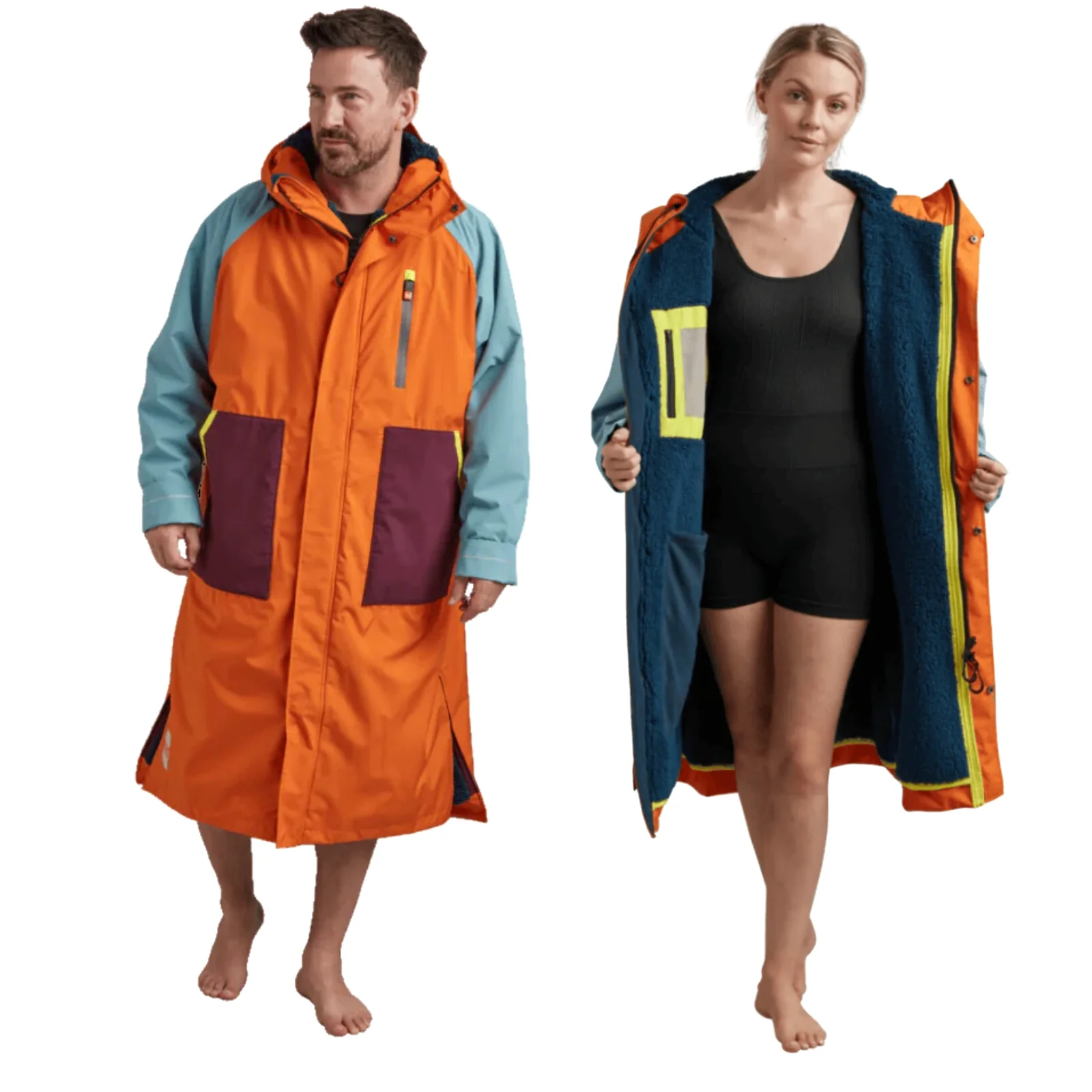 Red Adults Recovered Long Sleeve Hooded Dry Changing Robe Alter EVO - Image 2