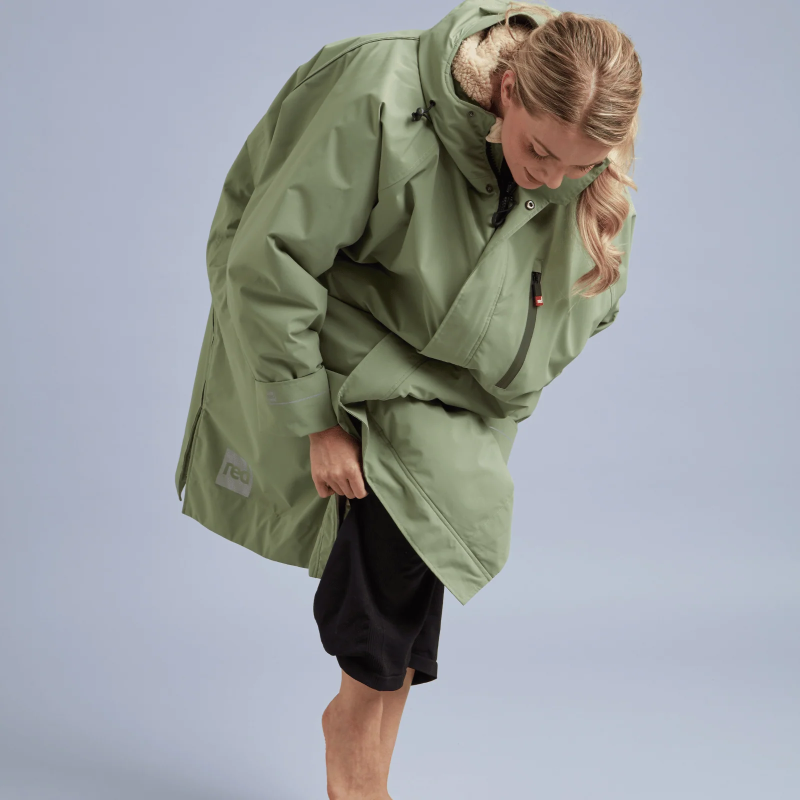 Red Adults Pro Long Sleeve Waterproof Dry Changing Robe Alter EVO - Image 102