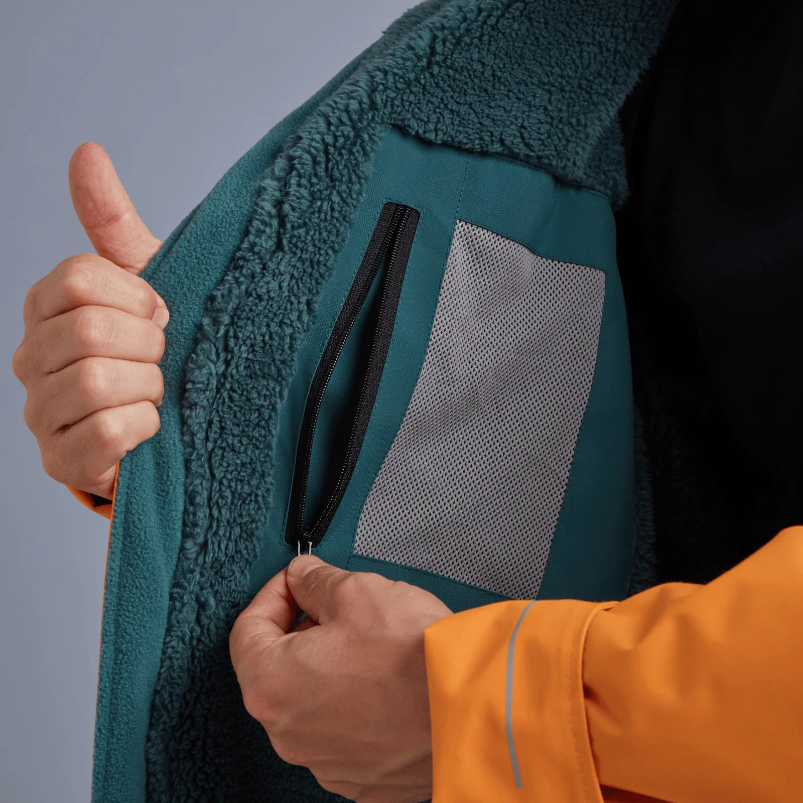 Red Adults Pro Long Sleeve Waterproof Dry Changing Robe Alter EVO - Image 51