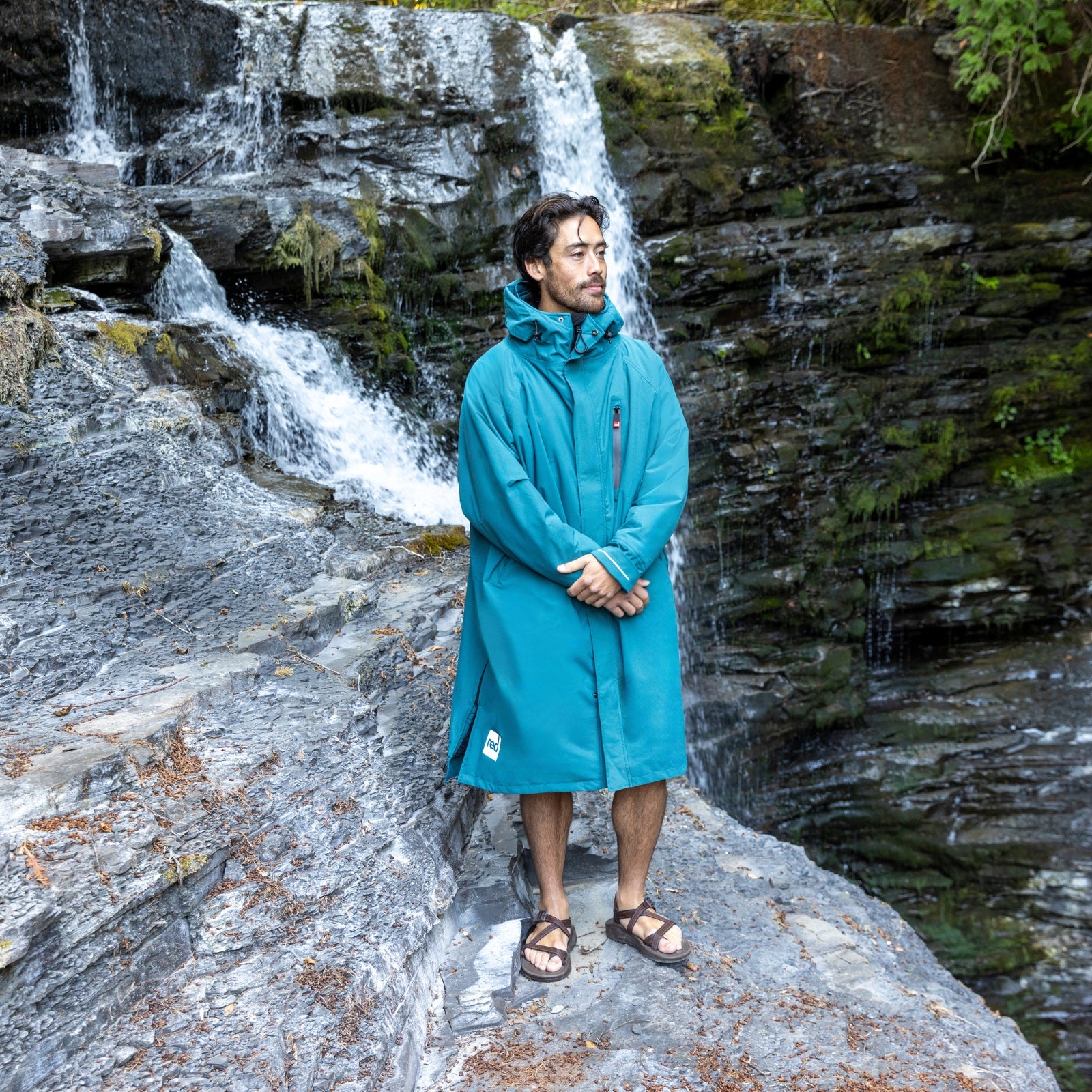 Red Adults Pro Long Sleeve Waterproof Dry Changing Robe Alter EVO - Image 89