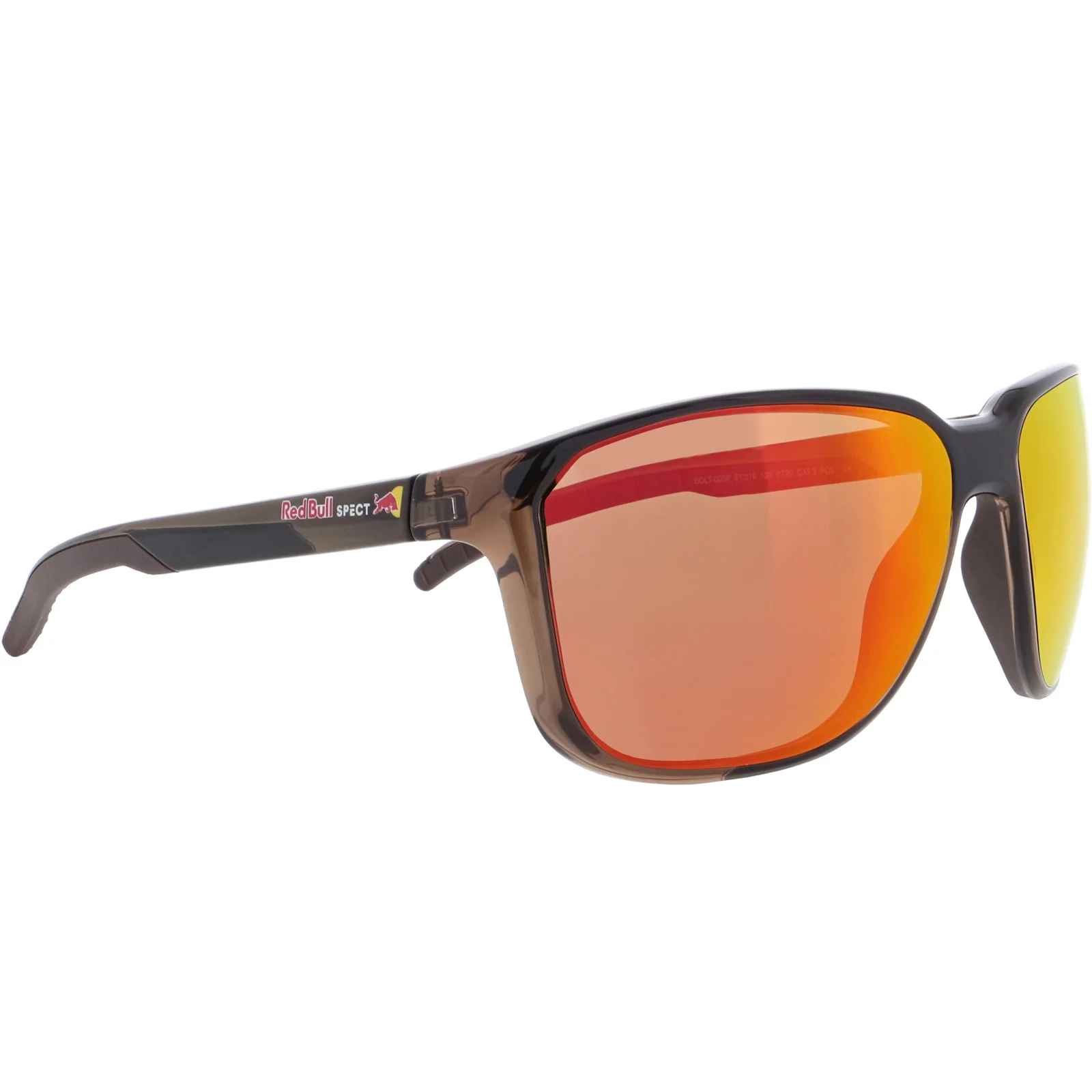 Red Bull SPECT Mens Bolt Polarized Break-Resistant Sunglasses - Shiny Brown - Image 2