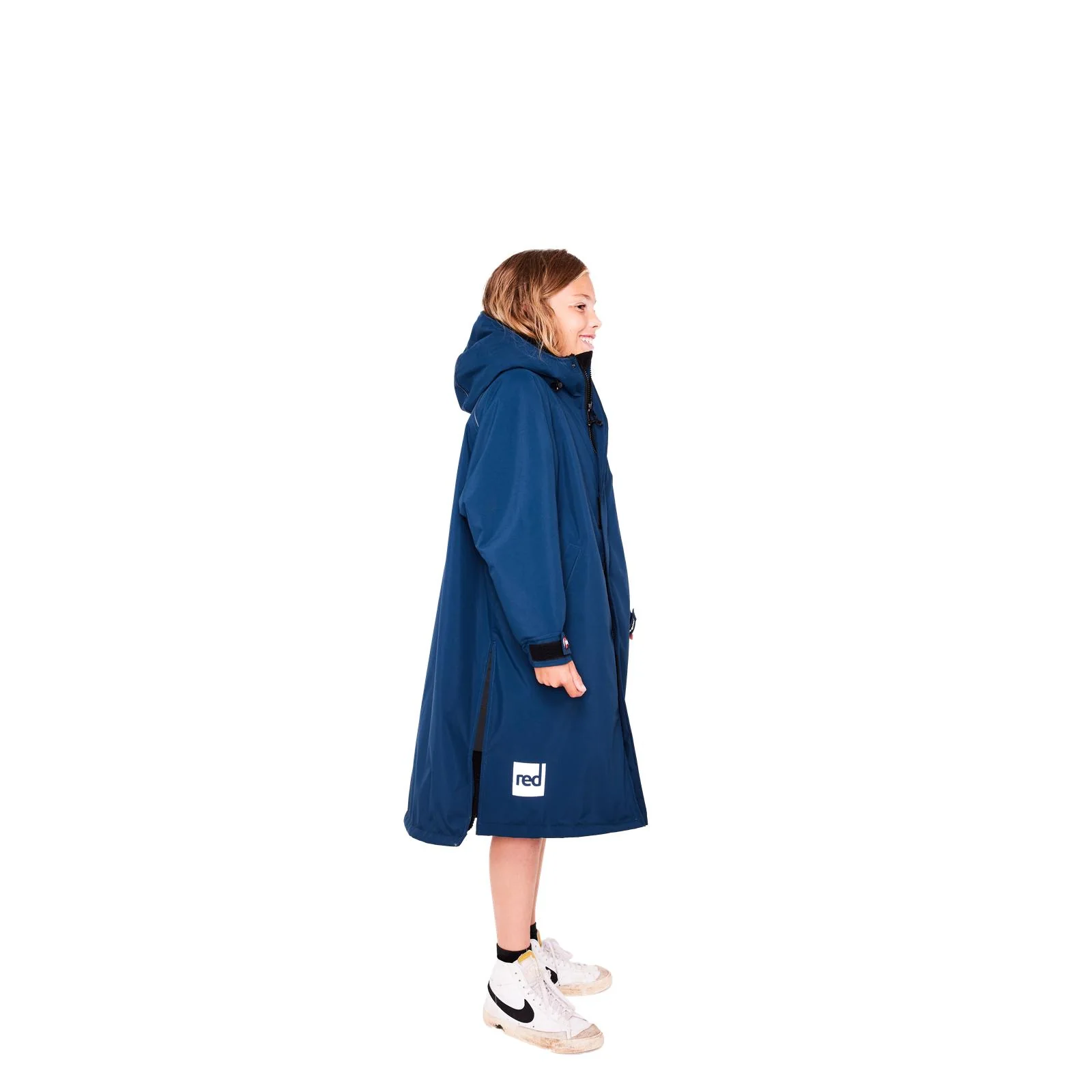 Red Kids Dry Pro Hooded Waterproof Changing Robe - Image 9