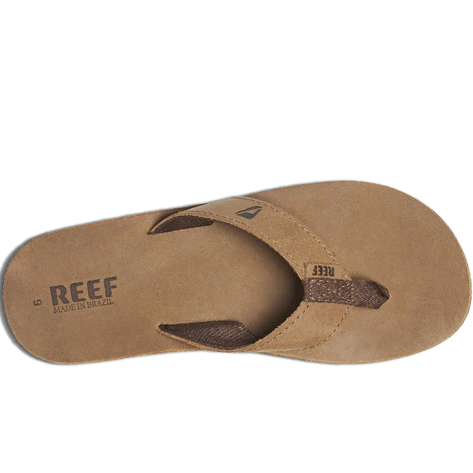 Reef Leather Smoothy Flip Flops - Bronze - Image 4
