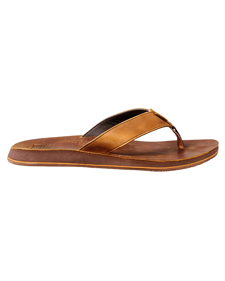 Reef Mens Drift Classic Leather Flip Flops - Brown - Image 2