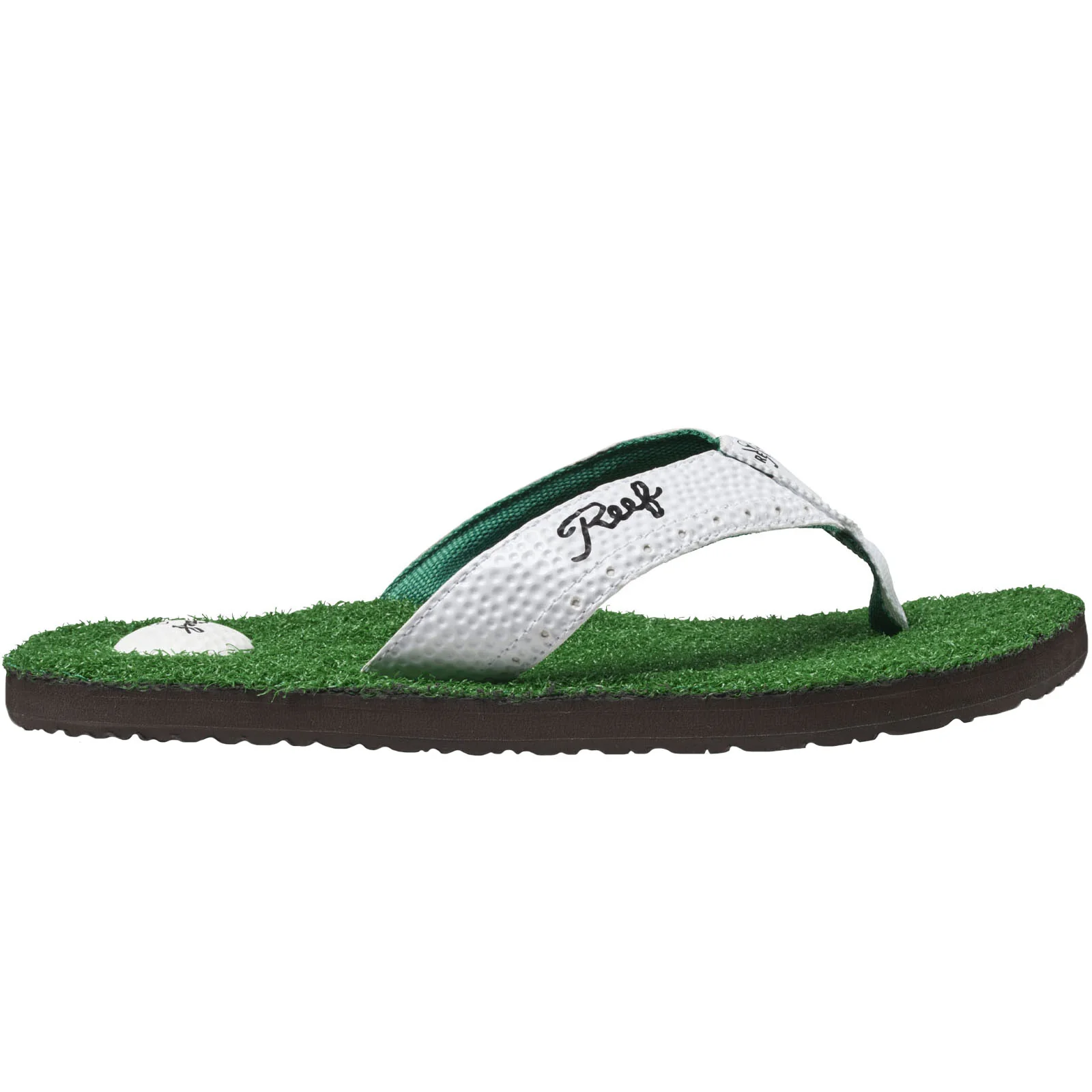 Reef Mens Mulligans II Golf Sandals Flip Flops - White - Image 3