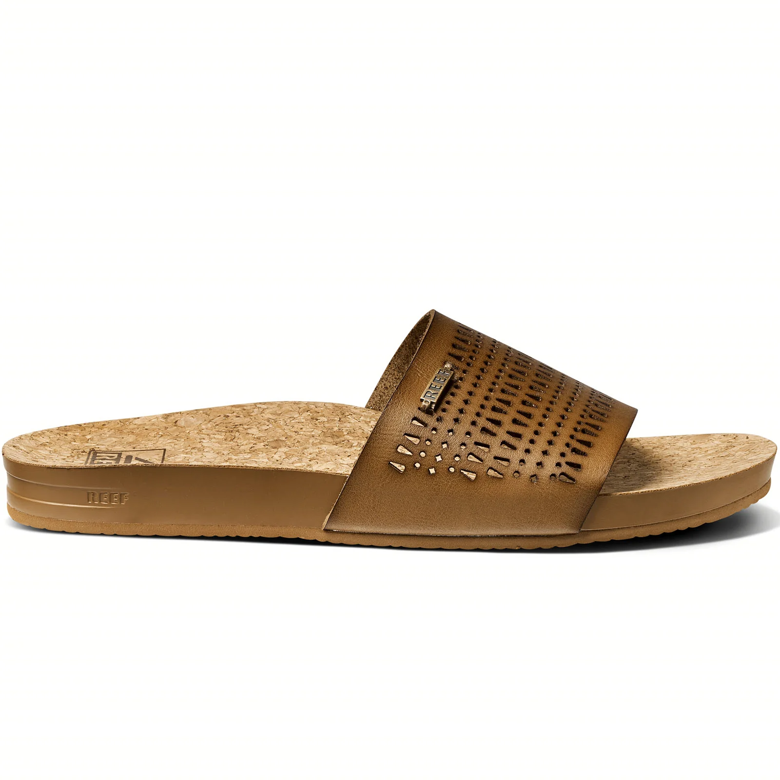 Reef Womens Cushion Scout Perf Vegan Leather Sliders - Image 4